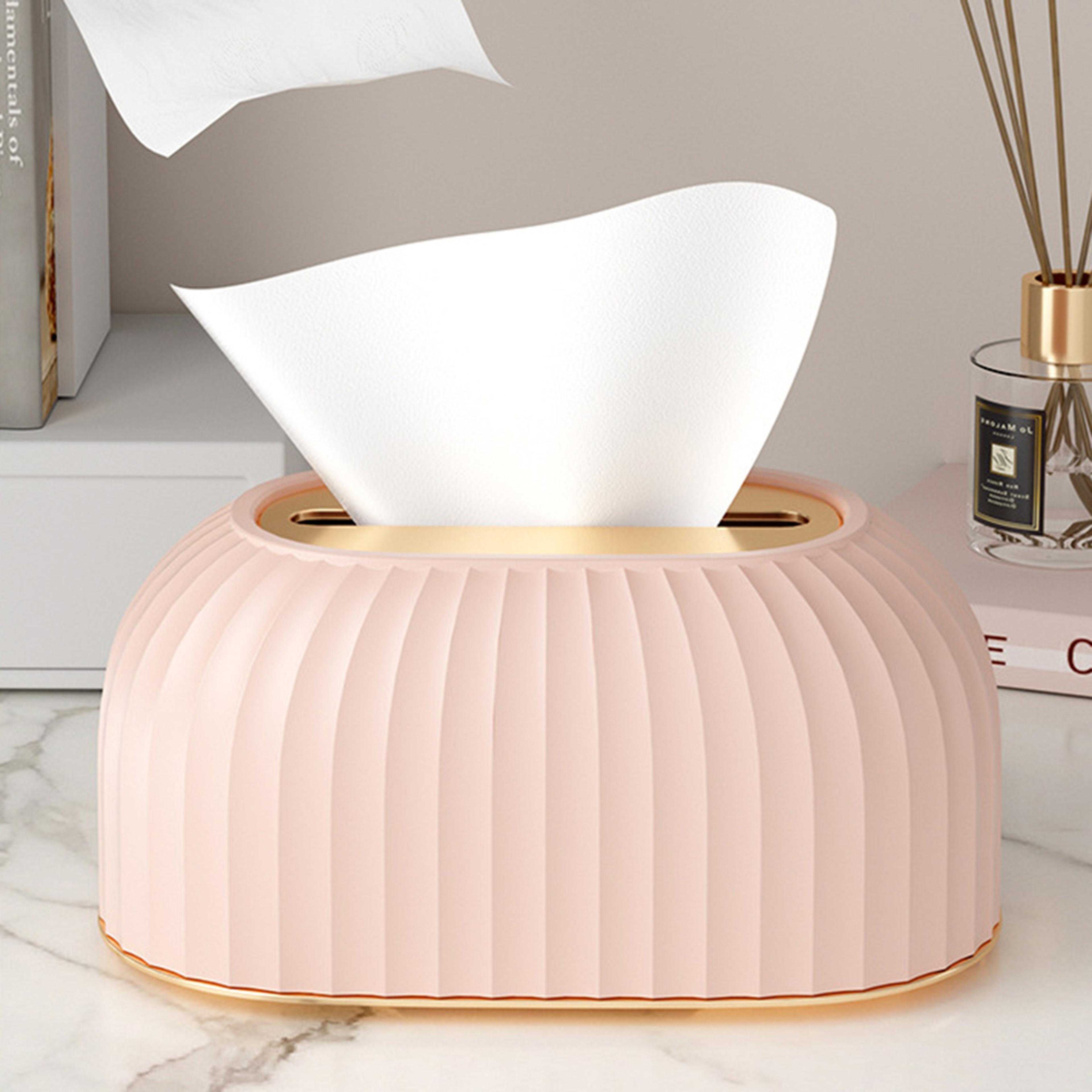 light luxury tissue box with spring design – household desktop tissue holder