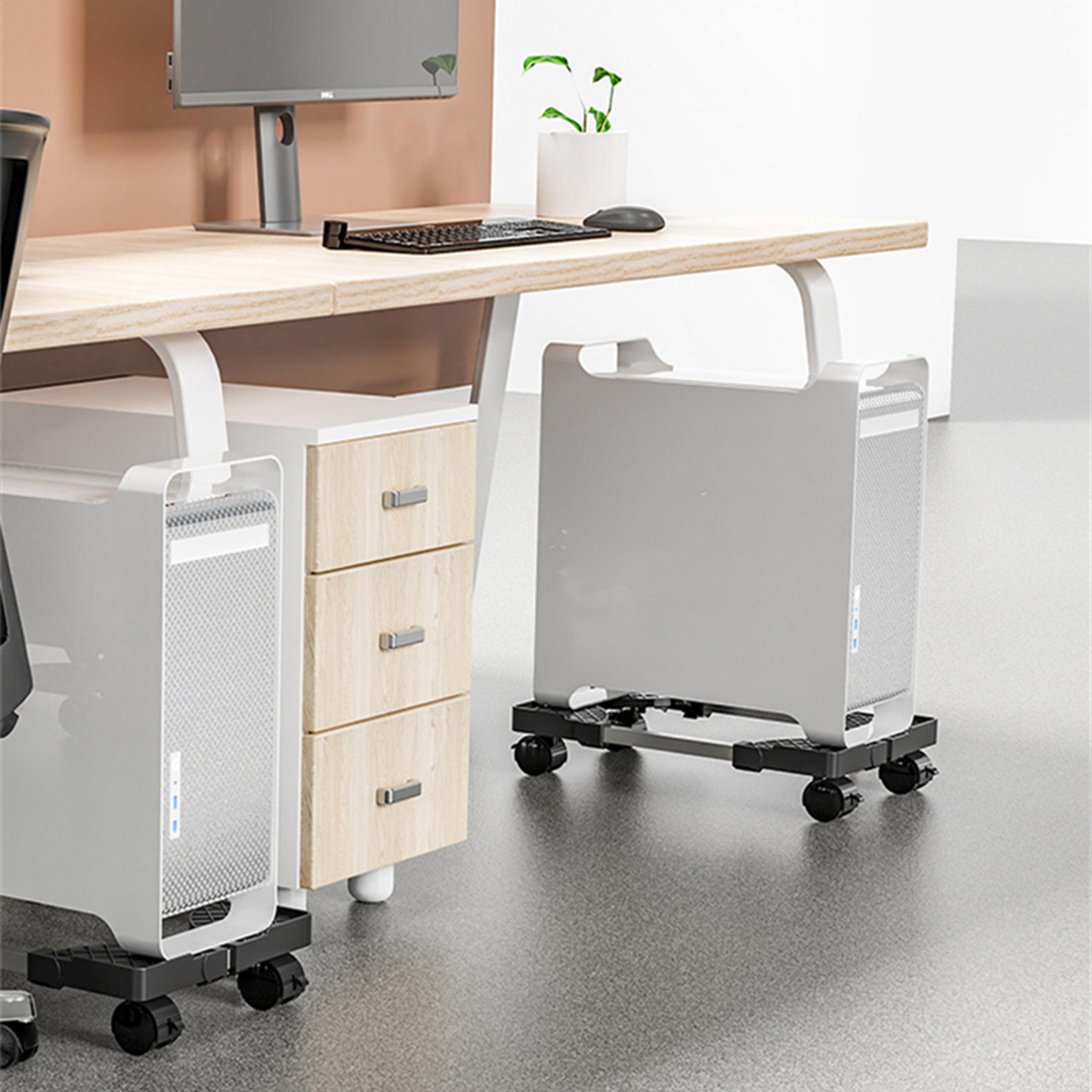 Adjustable Mobile CPU Tower Stand With Rolling Caster Wheels  PC Holder Cooling Stand For Desktop 3