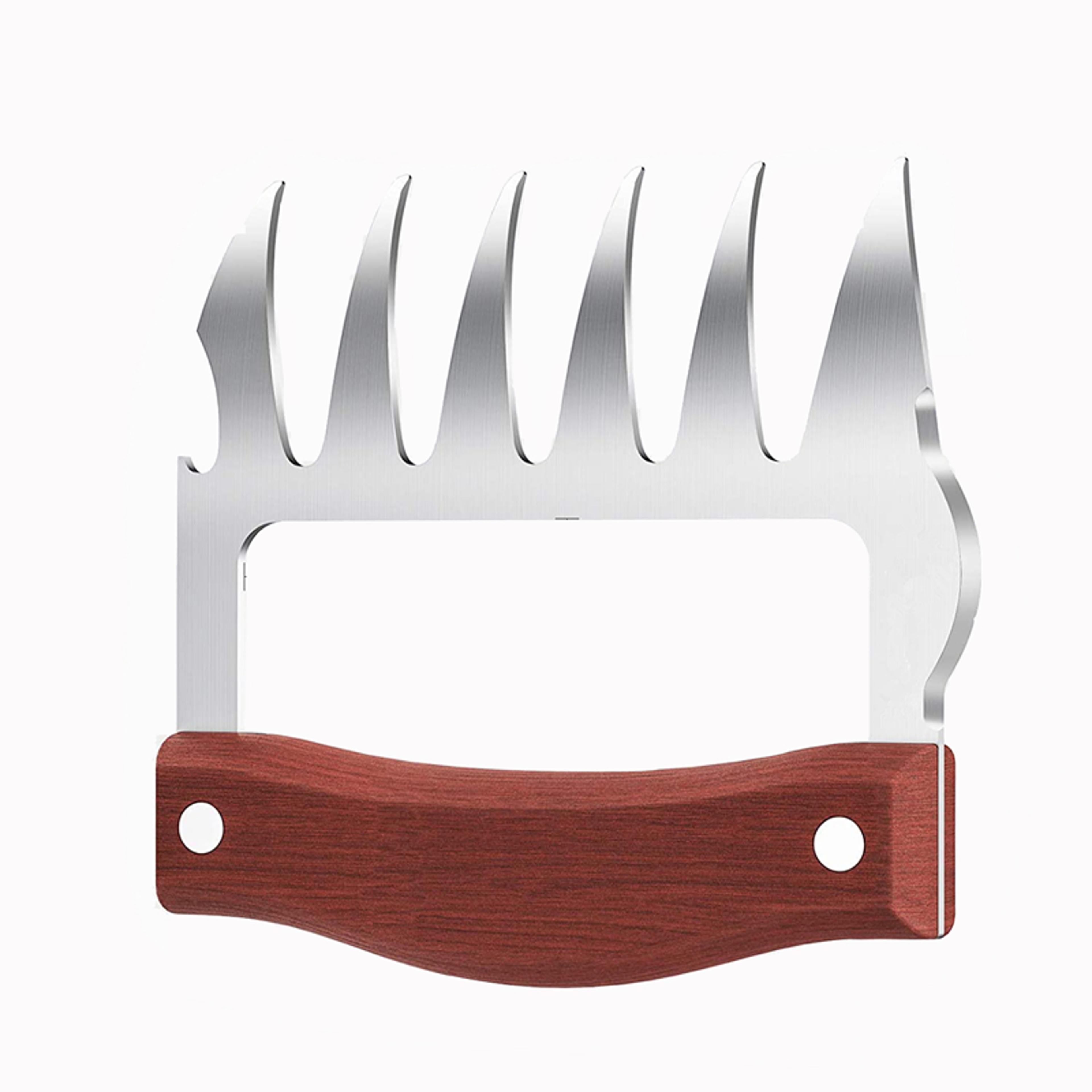 bear claws bbq meat shredder with wooden handle & bottle opener
