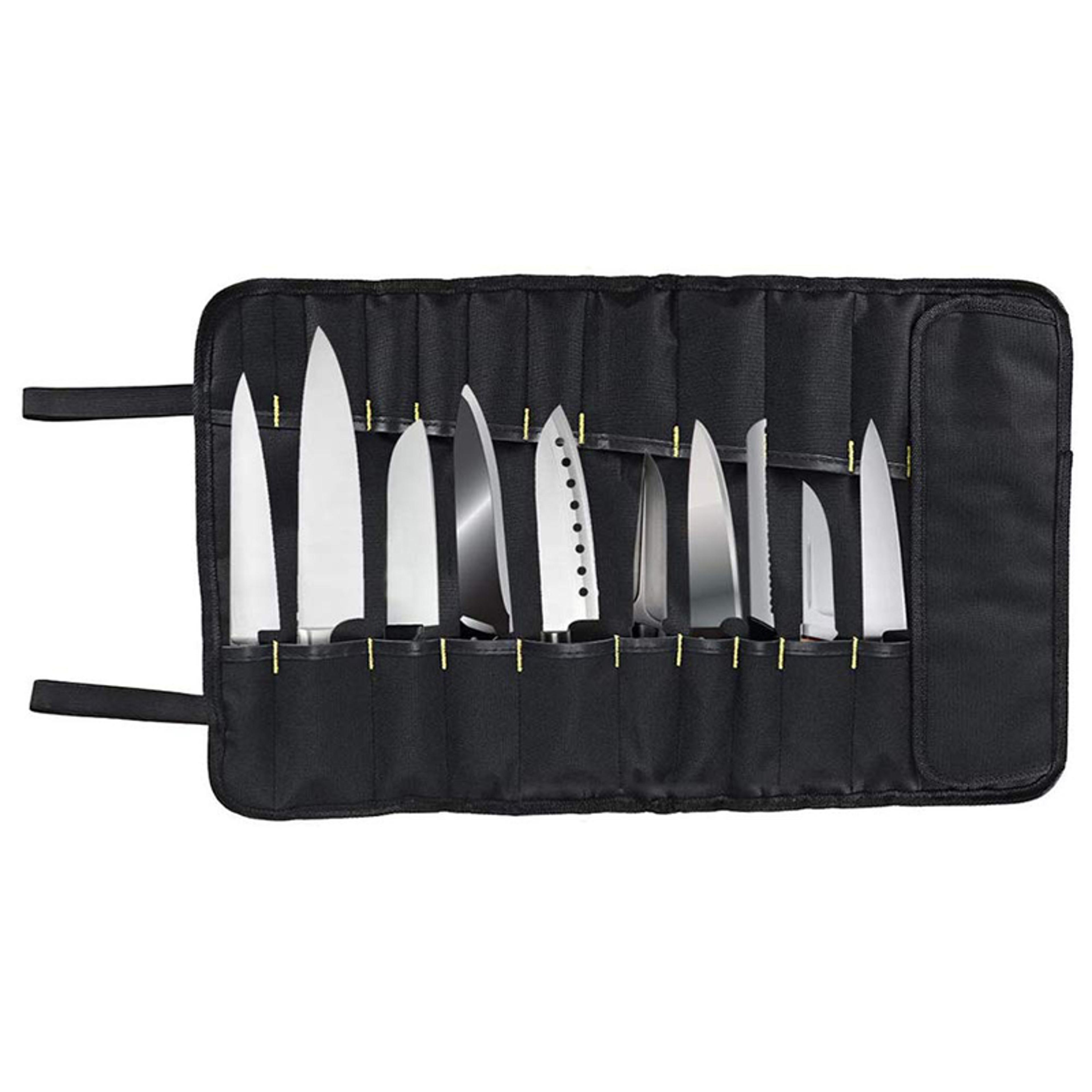 portable knife roll bag – chef knife storage case for professionals