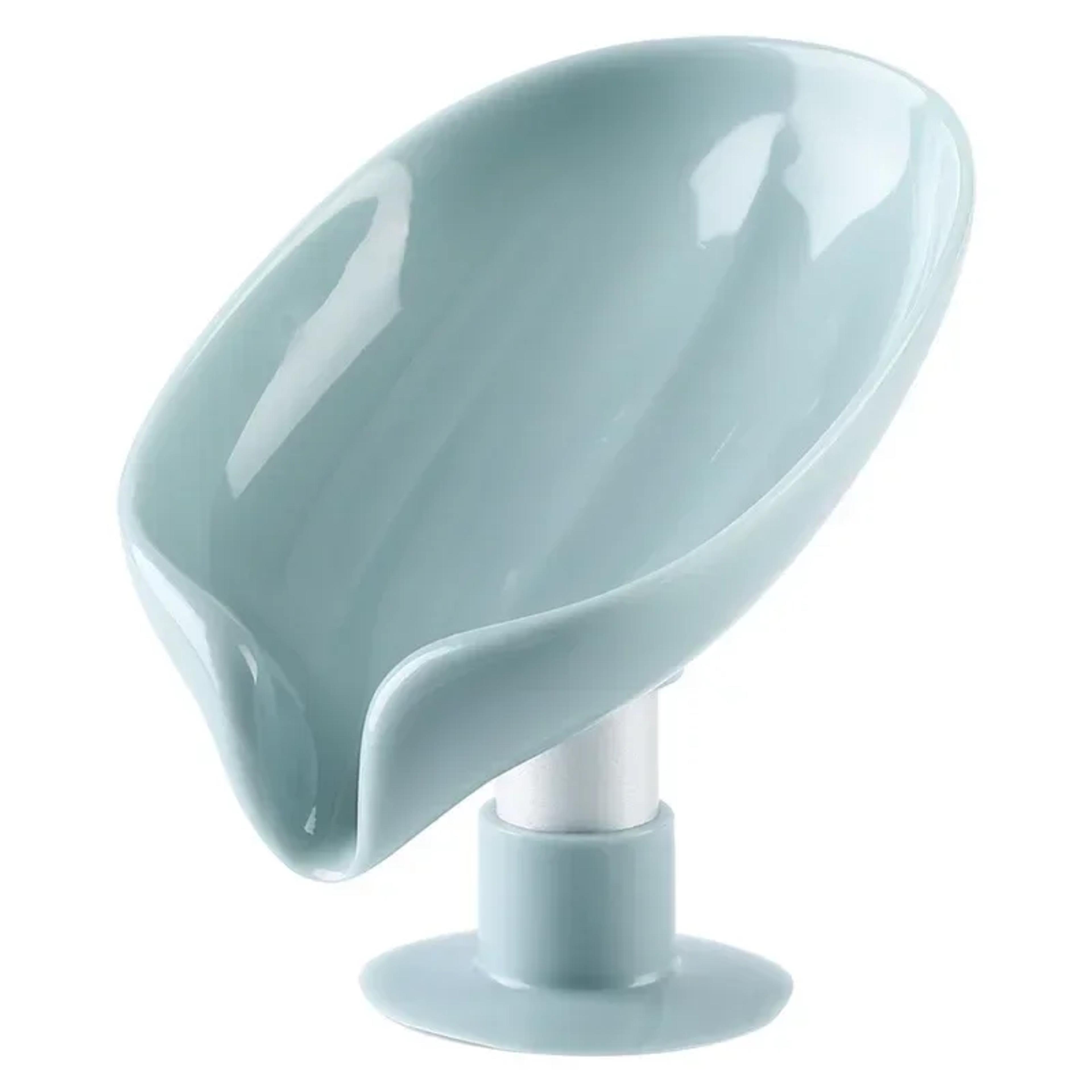 Creative LeafShaped Soap Box For Bathroom  WaterFree Storage Tray With Sucker For Easy Placement 4