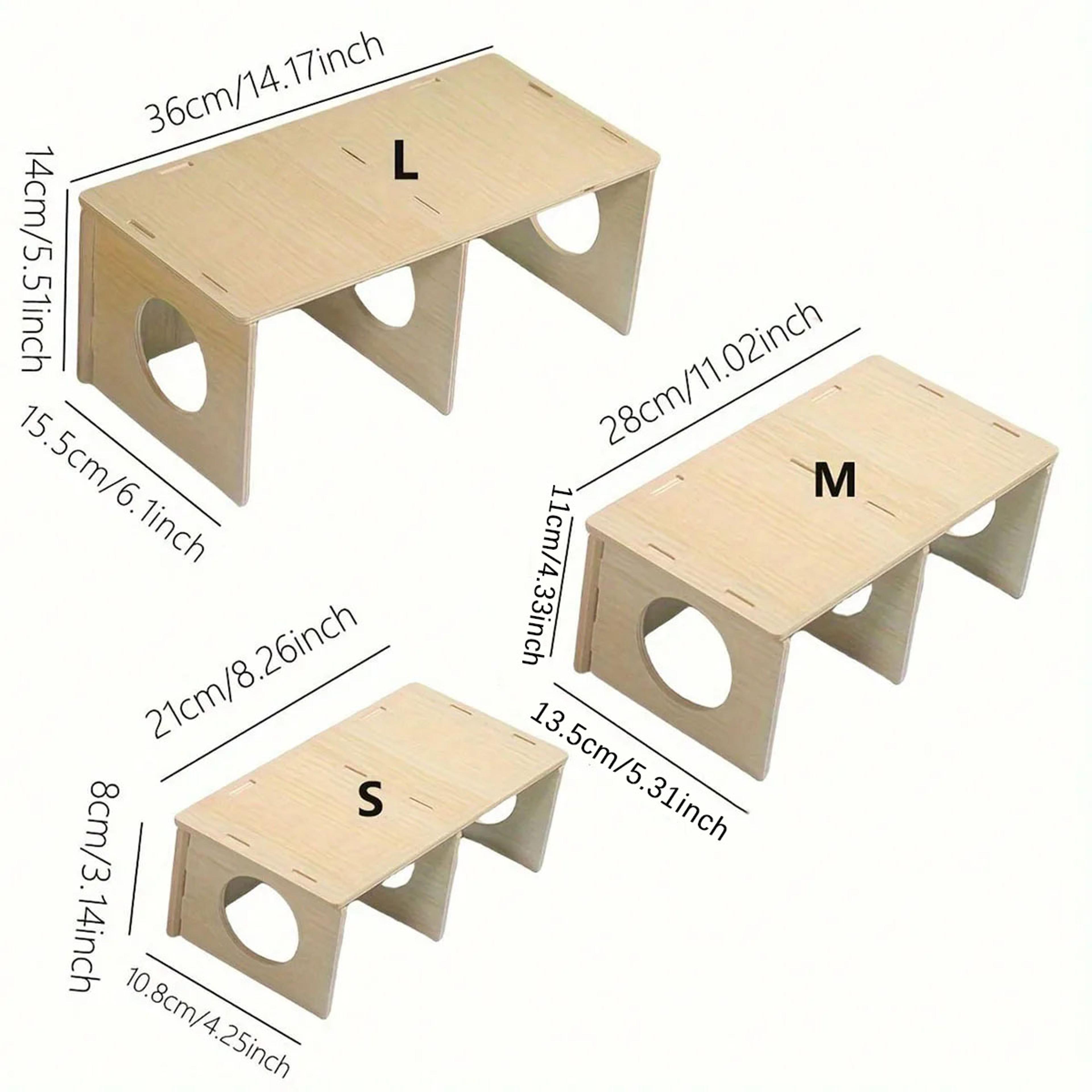 Solid Wood Hideaway House For Hamsters  Squirrels Small Pet Cage Accessories 4