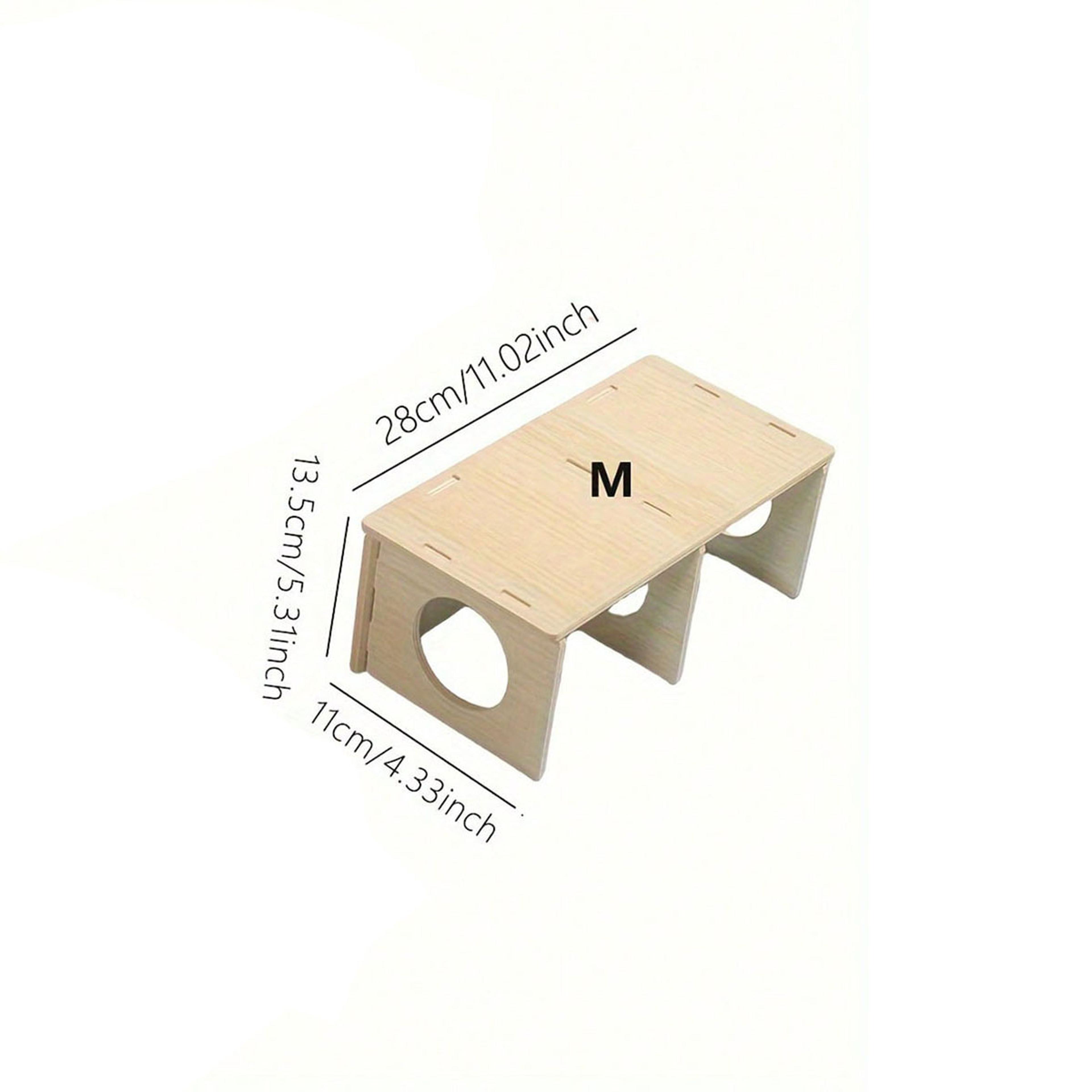 Solid Wood Hideaway House For Hamsters  Squirrels Small Pet Cage Accessories 6