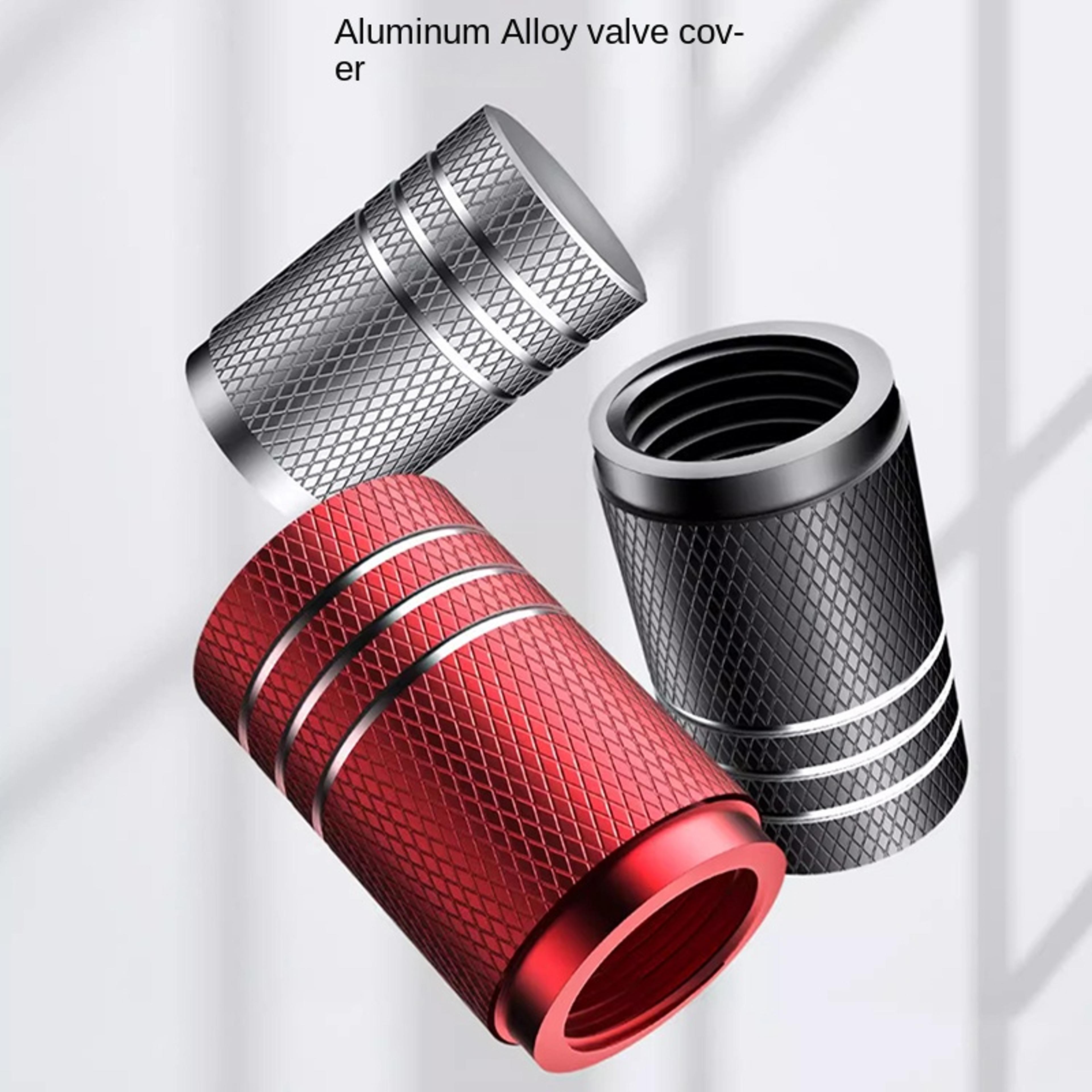 Premium Aluminum Tire Valve Stem Caps With Knurling Style Universal Car Air Valve Caps For Tires 2
