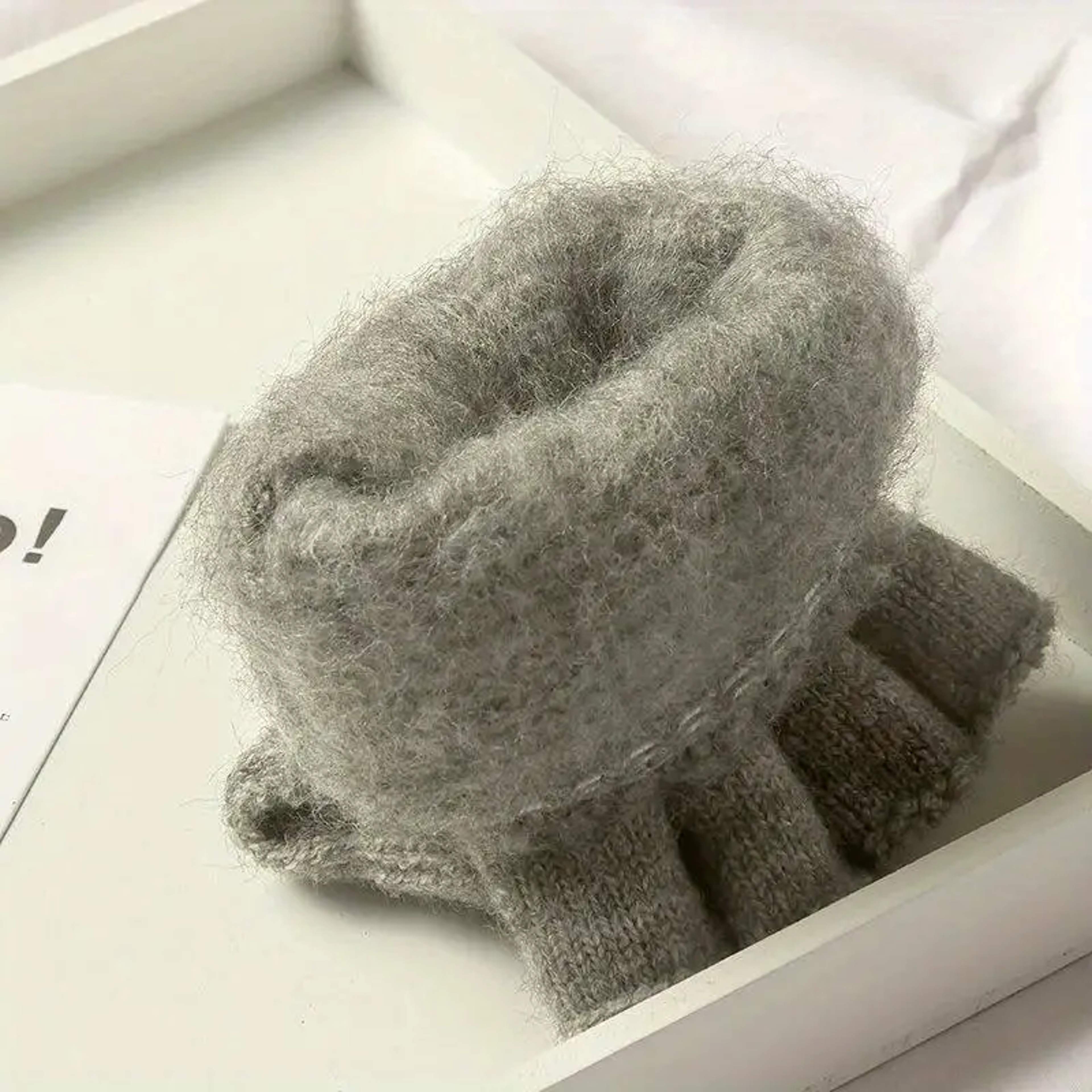 Knitted Fingerless Gloves For Men And Women Winter Warm Half Finger Touchscreen Gloves 1