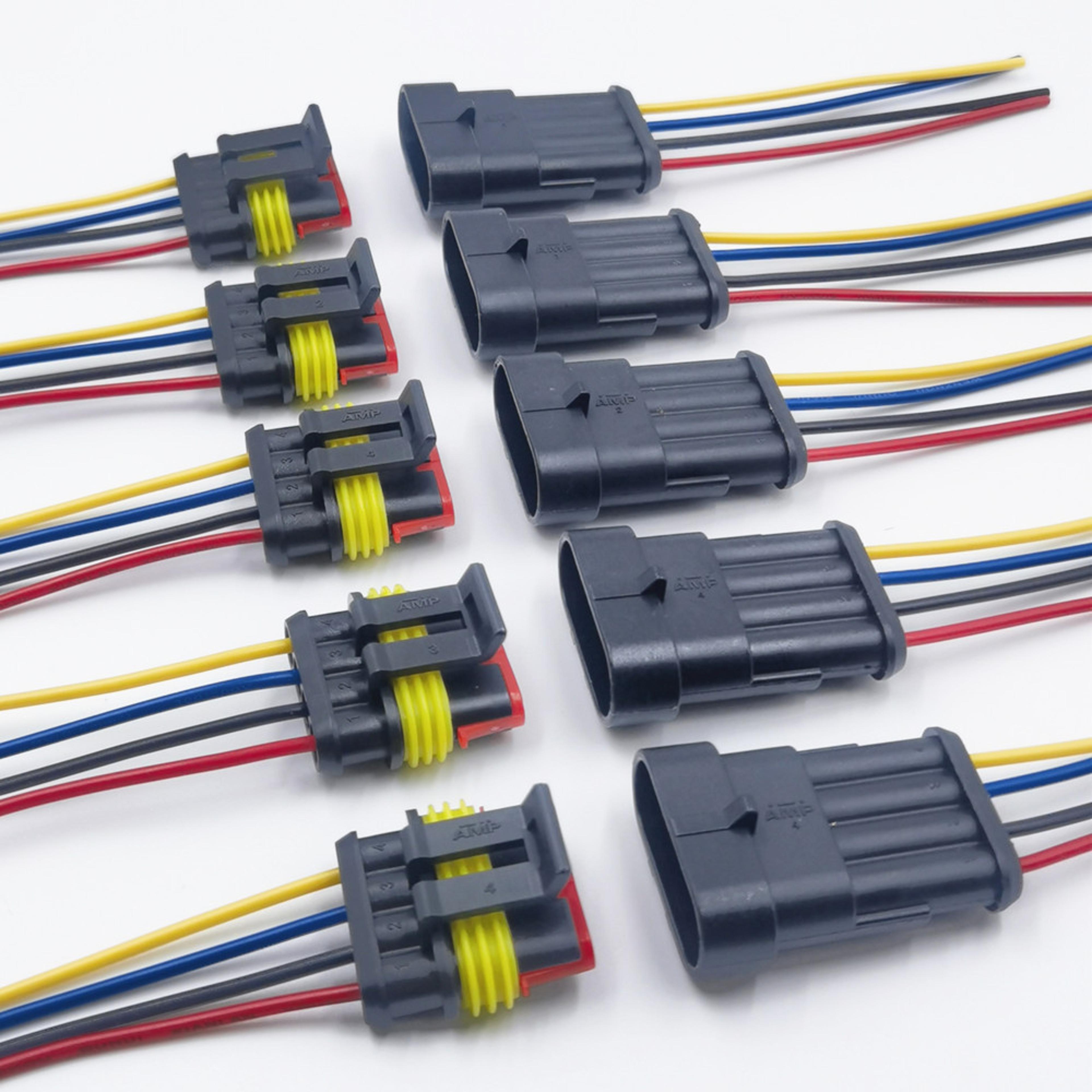 waterproof electrical connector set quick connect for cars & boats