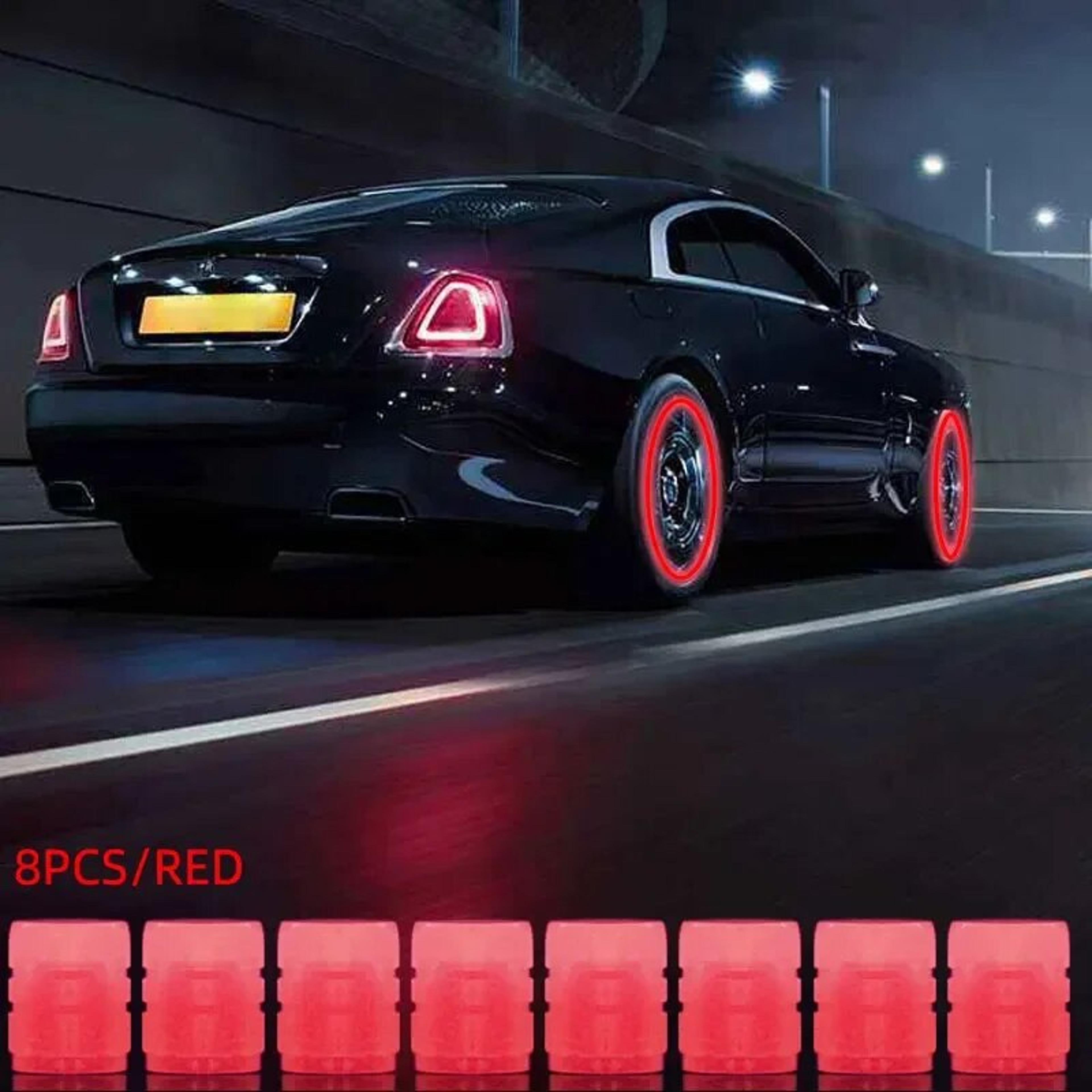 luminous valve stem caps for motorcycle, bicycle, car wheels fluorescent night glowing tyre hub cap decor