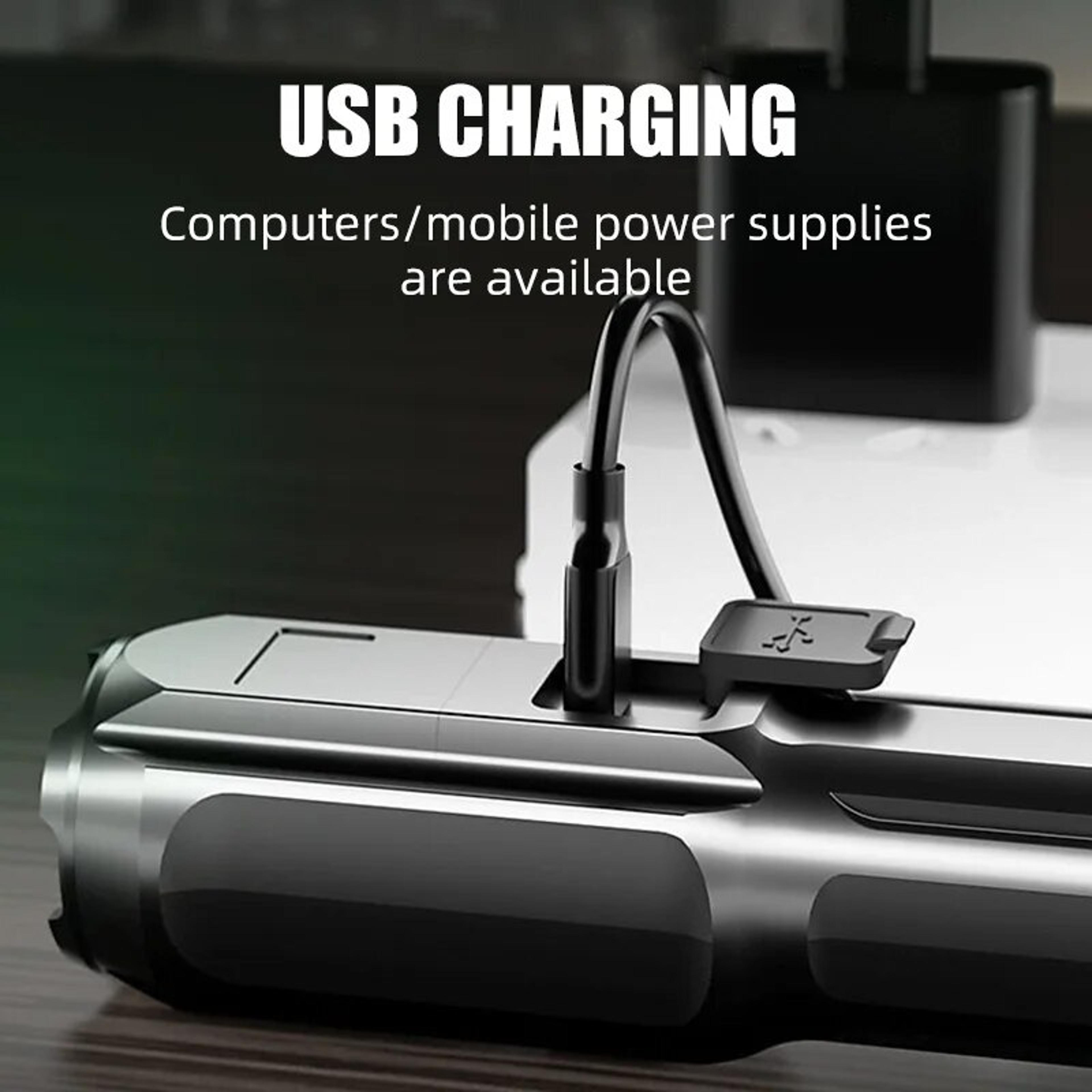 Rechargeable LED Tactical Flashlight Lumen Waterproof Zoomable For Fishing  Hunting 1