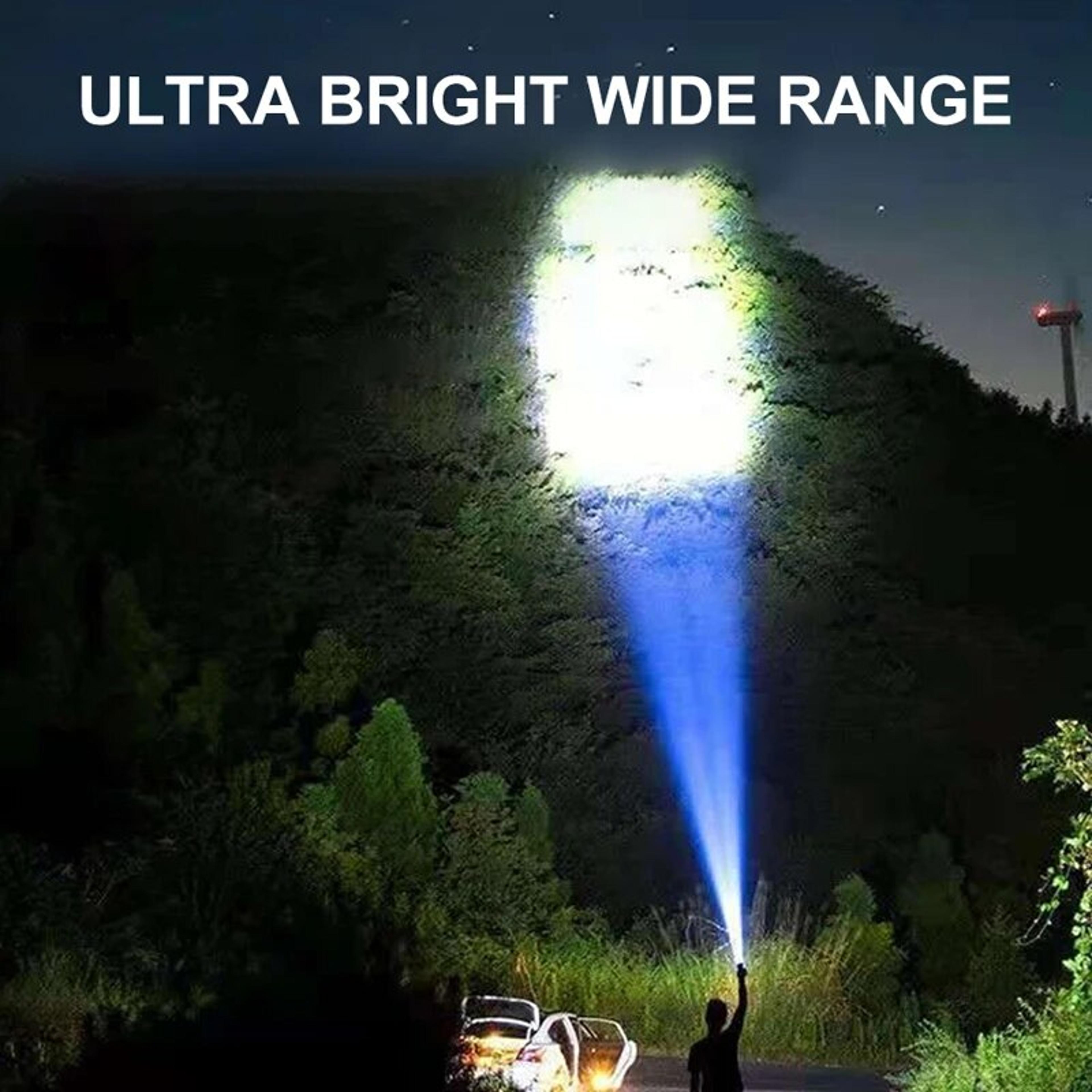 High Power LED Flashlight With COB Side Light Rechargeable Portable Hand Lantern For Camping And Ou 1