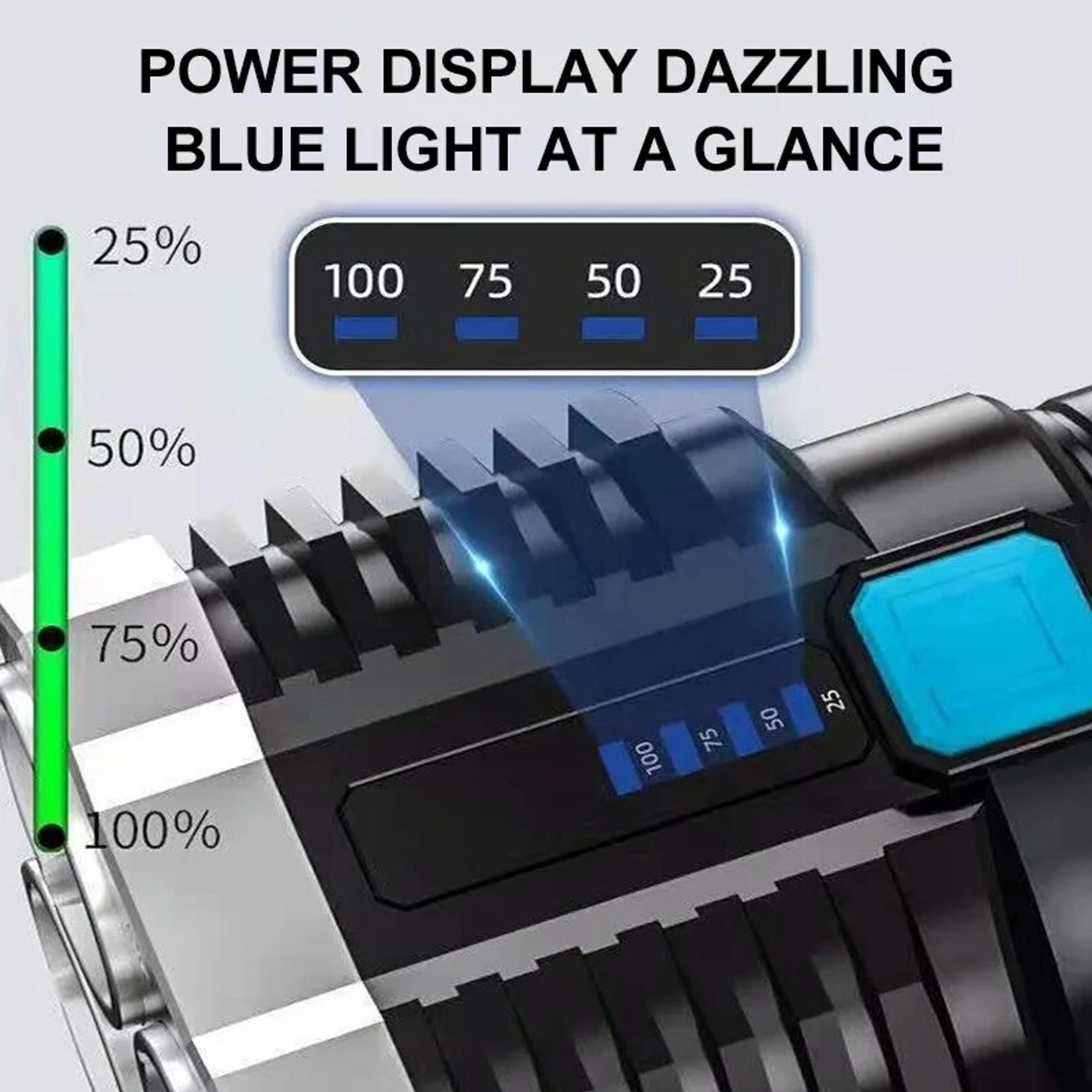 High Power LED Flashlight With COB Side Light Rechargeable Portable Hand Lantern For Camping And Ou 3
