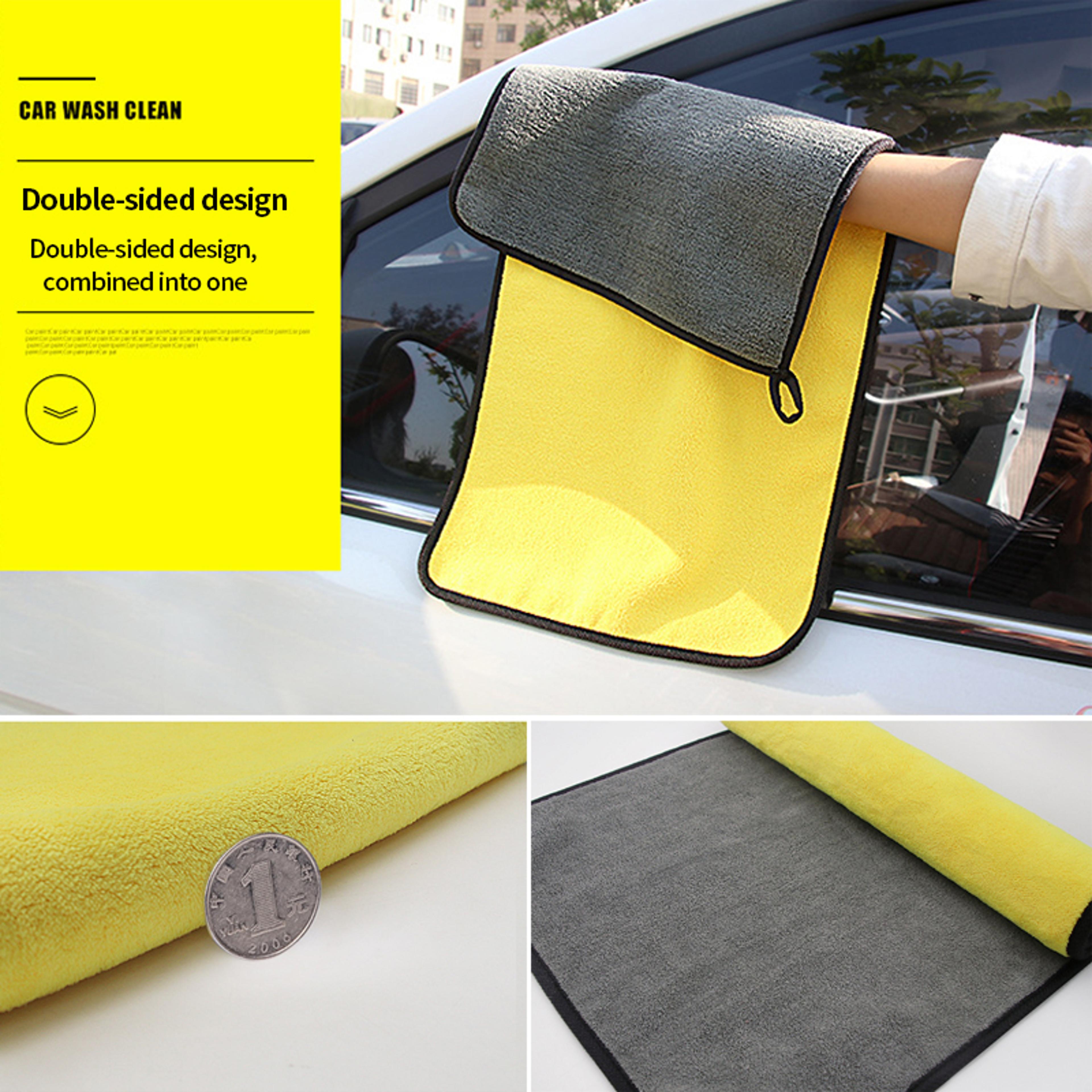 Microfiber Car Wash Towel Double Sided Coral Velvet For Super Absorbent Drying 8