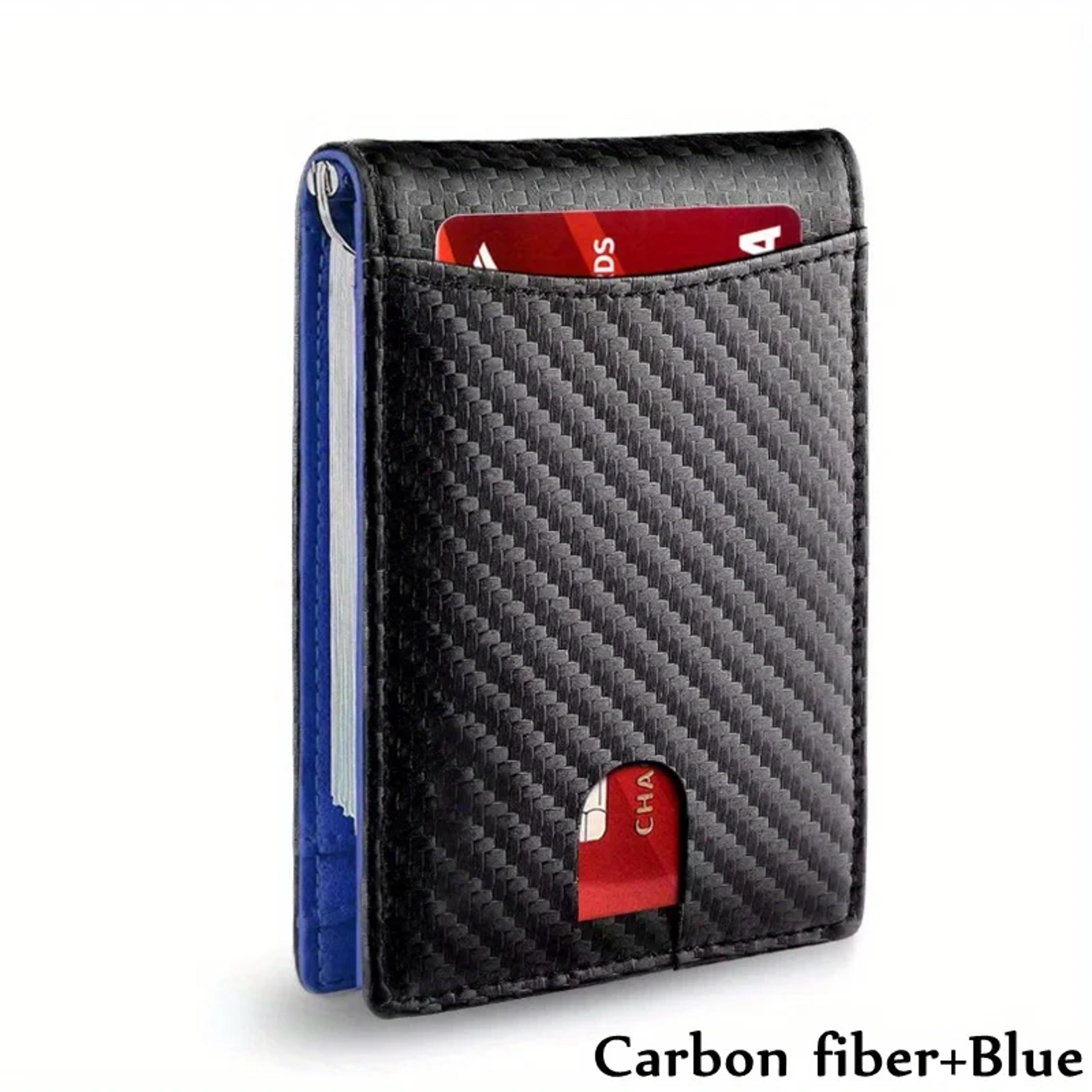 Slim RFID Blocking Leather Wallet For Men Credit Card Holder  Money Clip 4