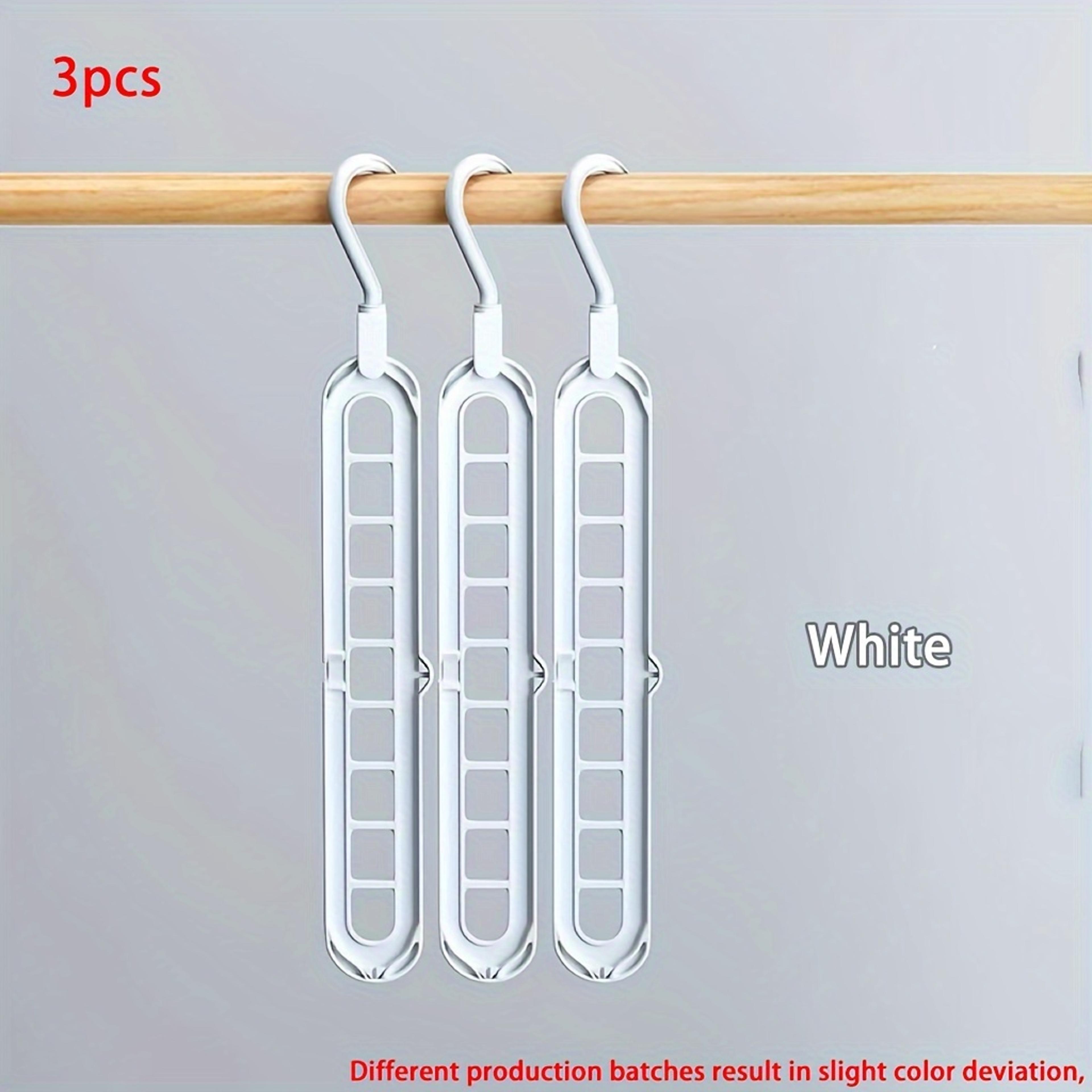 Space Saving Plastic Foldable Hangers Heavy Duty Clothes Organizer For Closet  Wardrobe 7