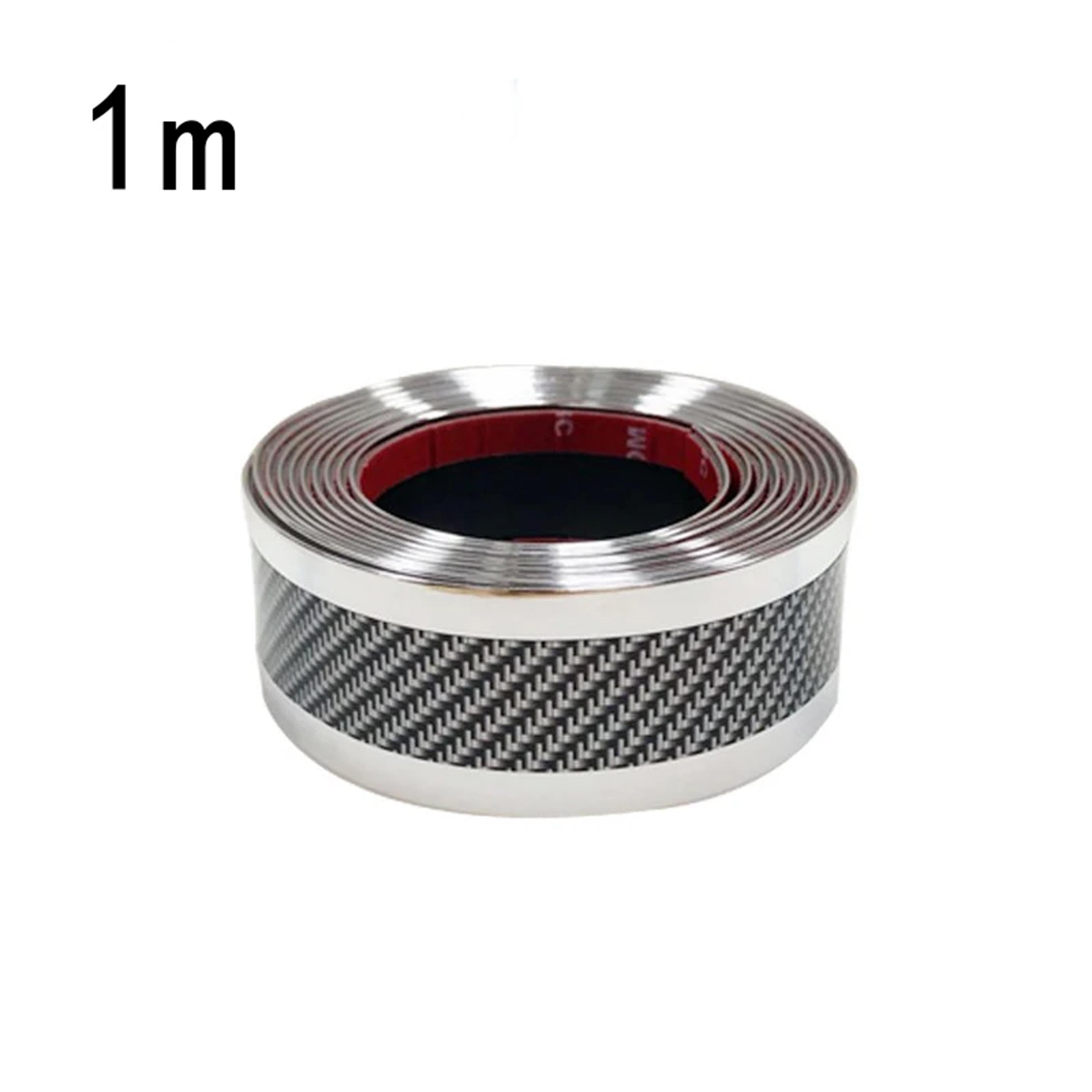 Car Threshold Protector Strip Anti Scratch Rubber Bumper Sticker With Carbon Fiber Texture 9