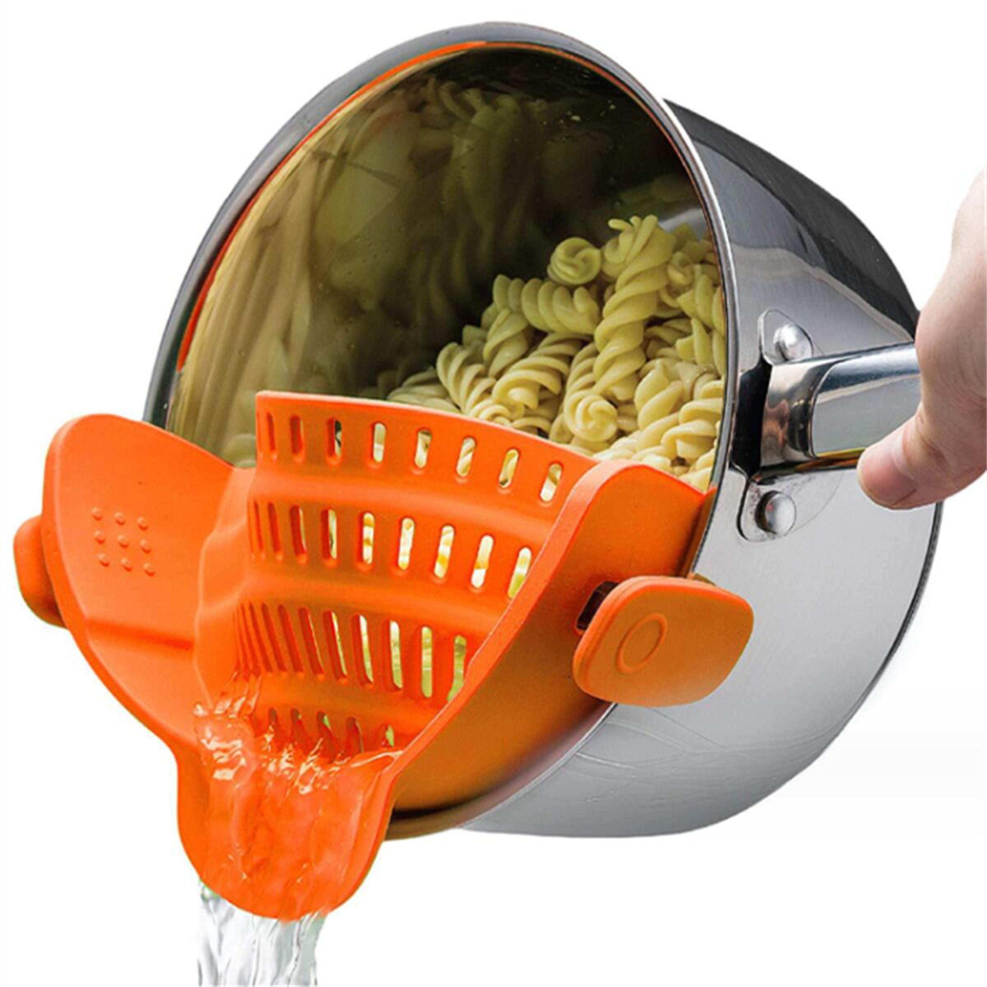 Adjustable Clip On Kitchen Pot Strainer Universal Hands Free Pasta  Pot Drainer 10