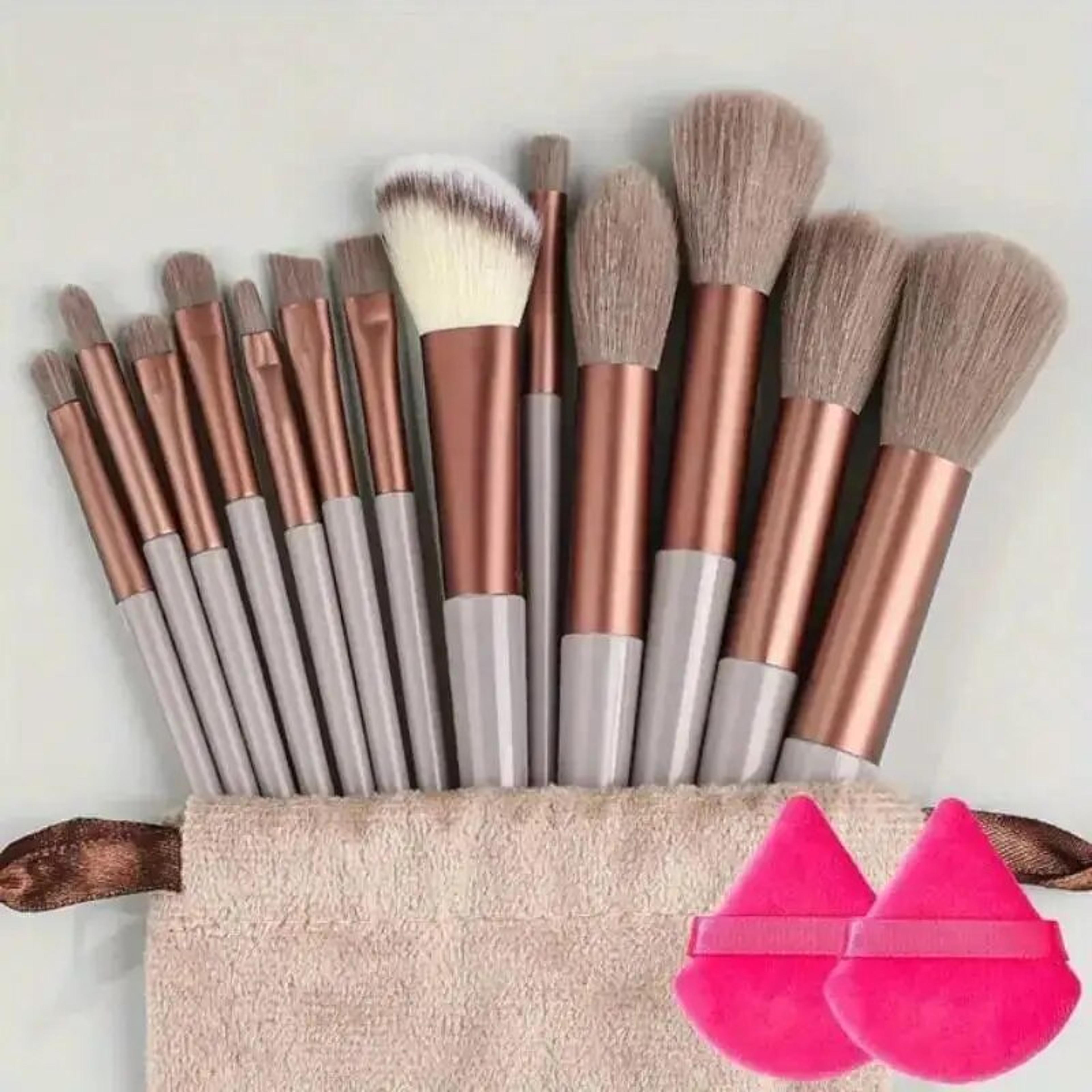 Soft Fluffy Makeup Brush Set Premium Kabuki  Blending Brushes For Flawless Foundation Powder And Ey 11
