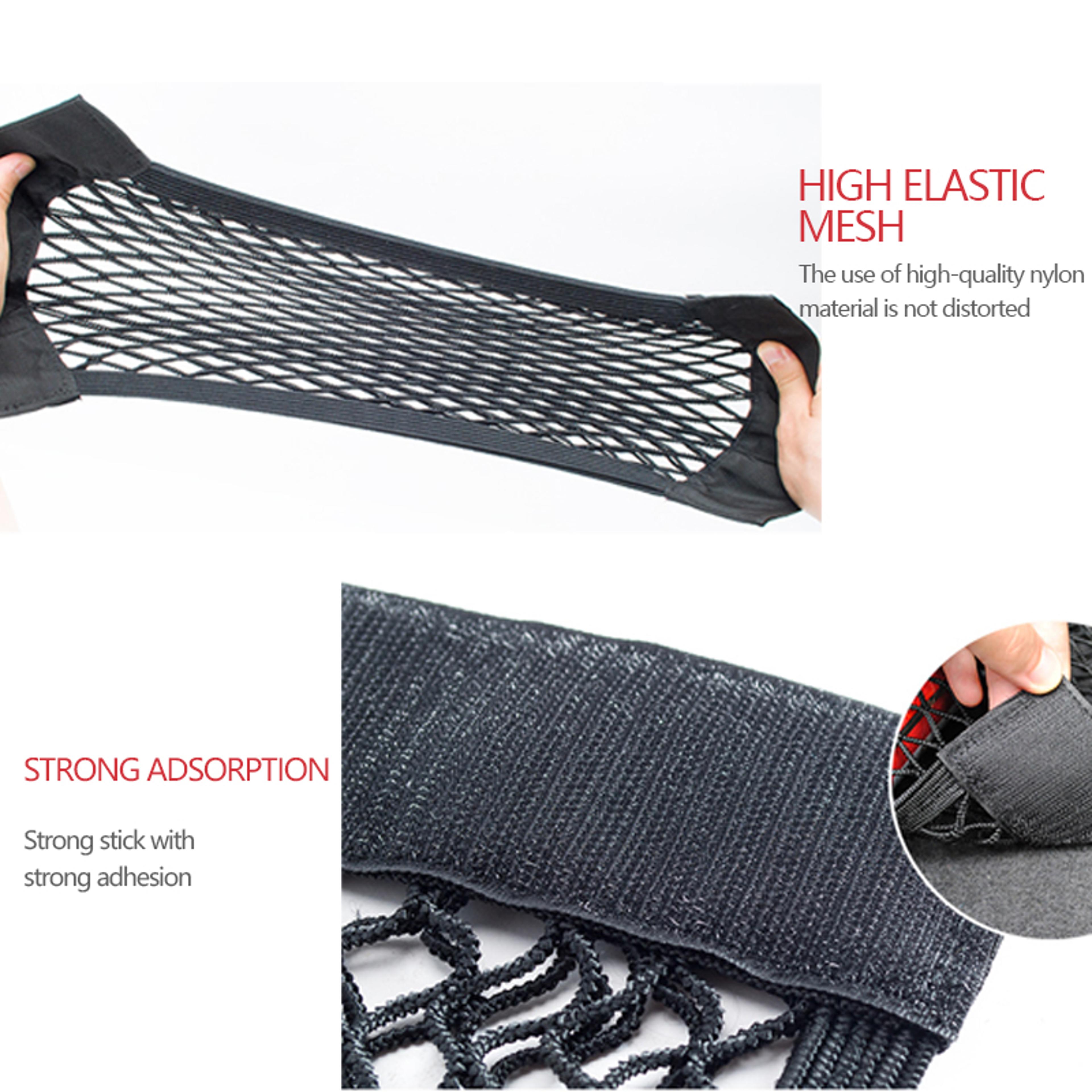 Car Trunk Mesh Organizer Universal Auto Storage Net With Magic Tape 4
