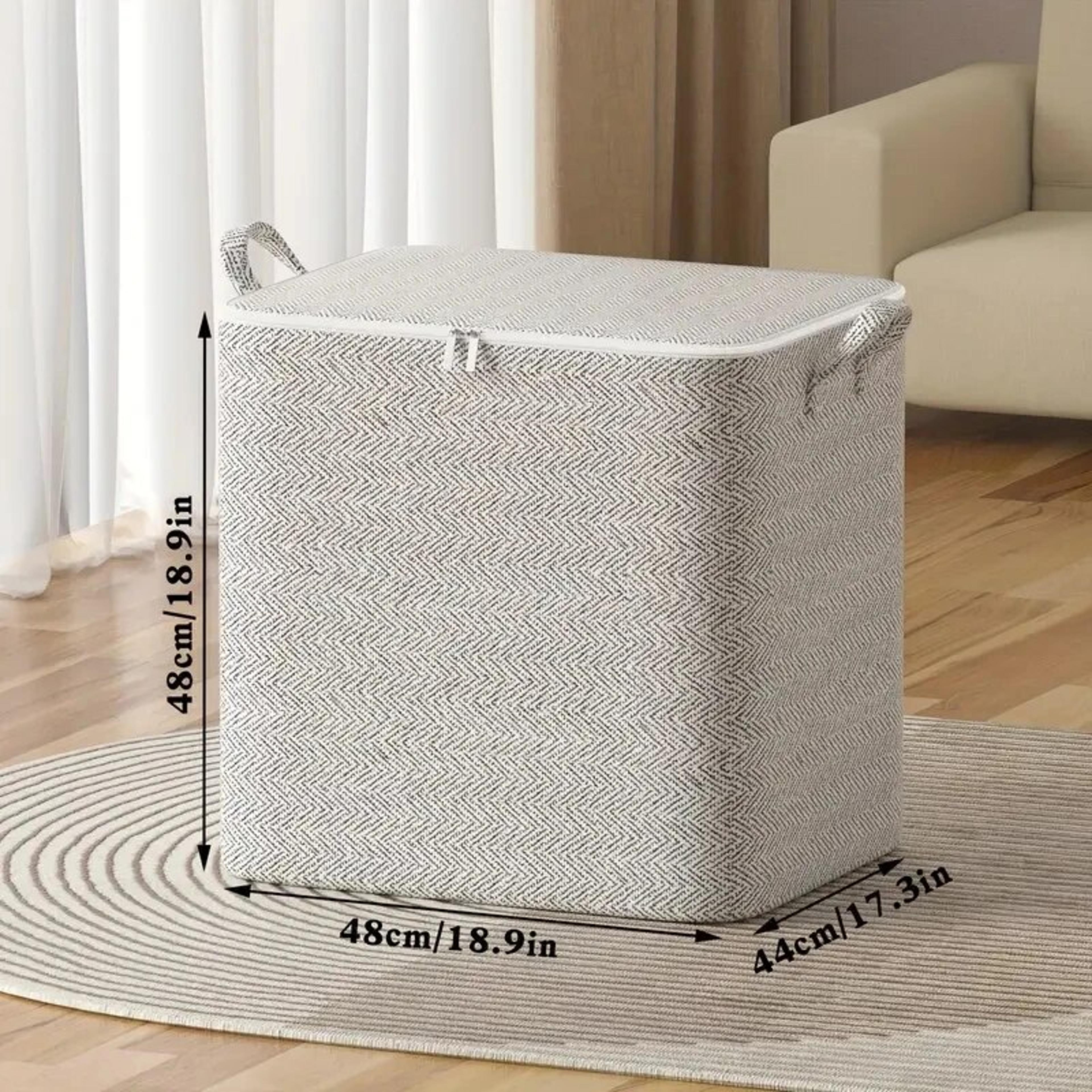 Large Capacity Closet Organizer Storage Bag Non Woven Fabric Zippered Ideal For Quilts Clothing  To 7