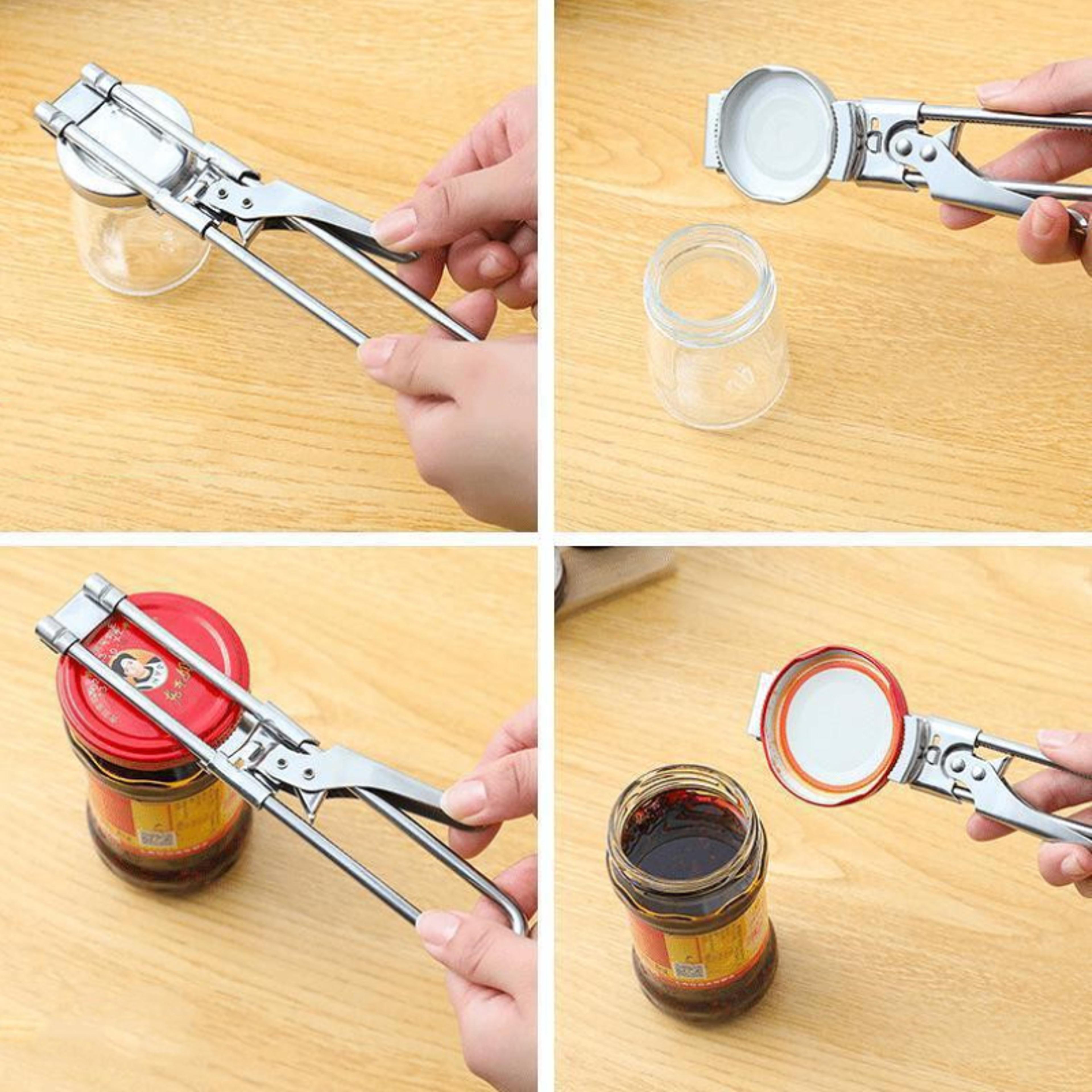 Adjustable Stainless Steel Jar  Bottle Opener Effortless Labor Saving Kitchen Tool 1