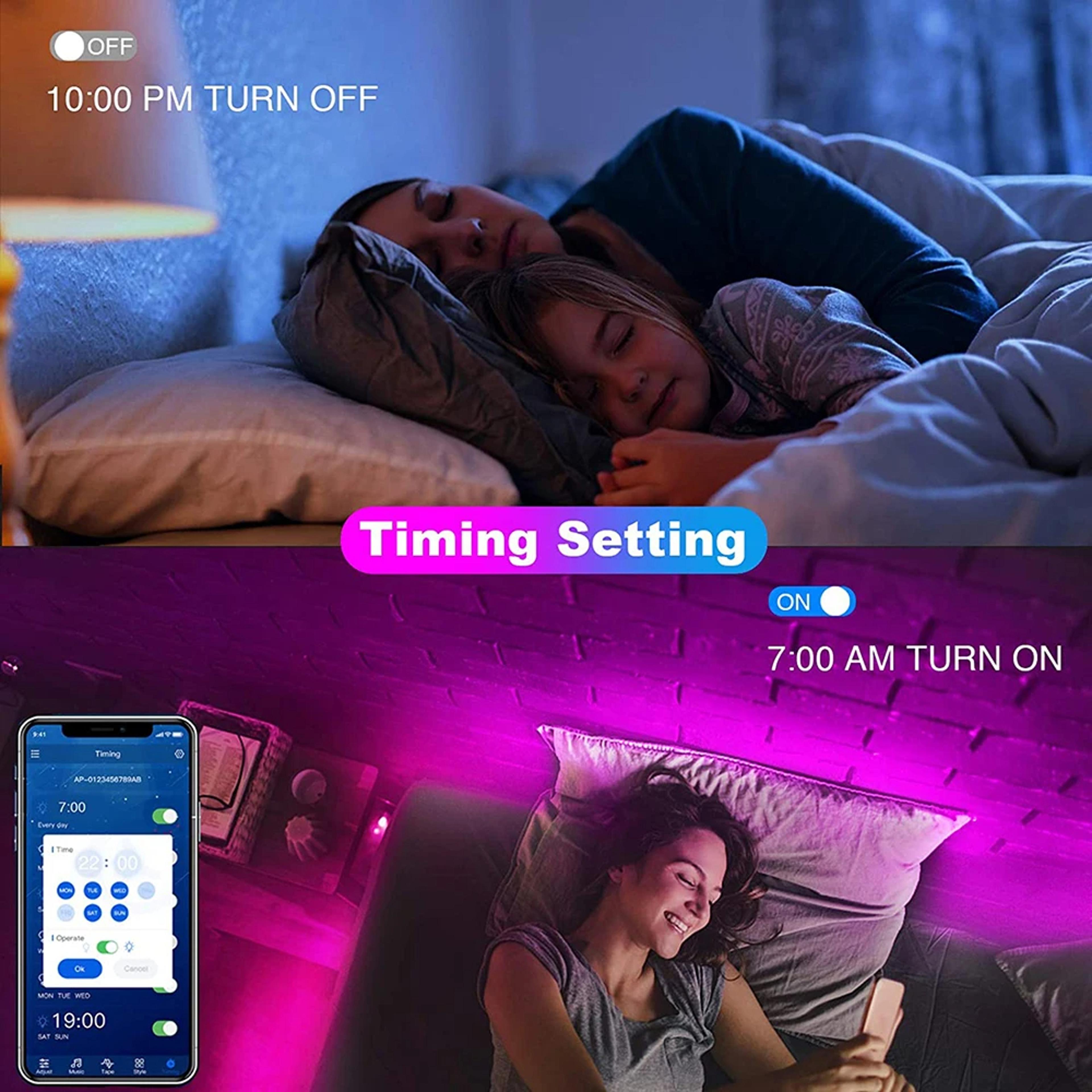 Smart Bluetooth LED Strip Lights Flexible RGB Backlights For TV  Home Decor With App Control 1