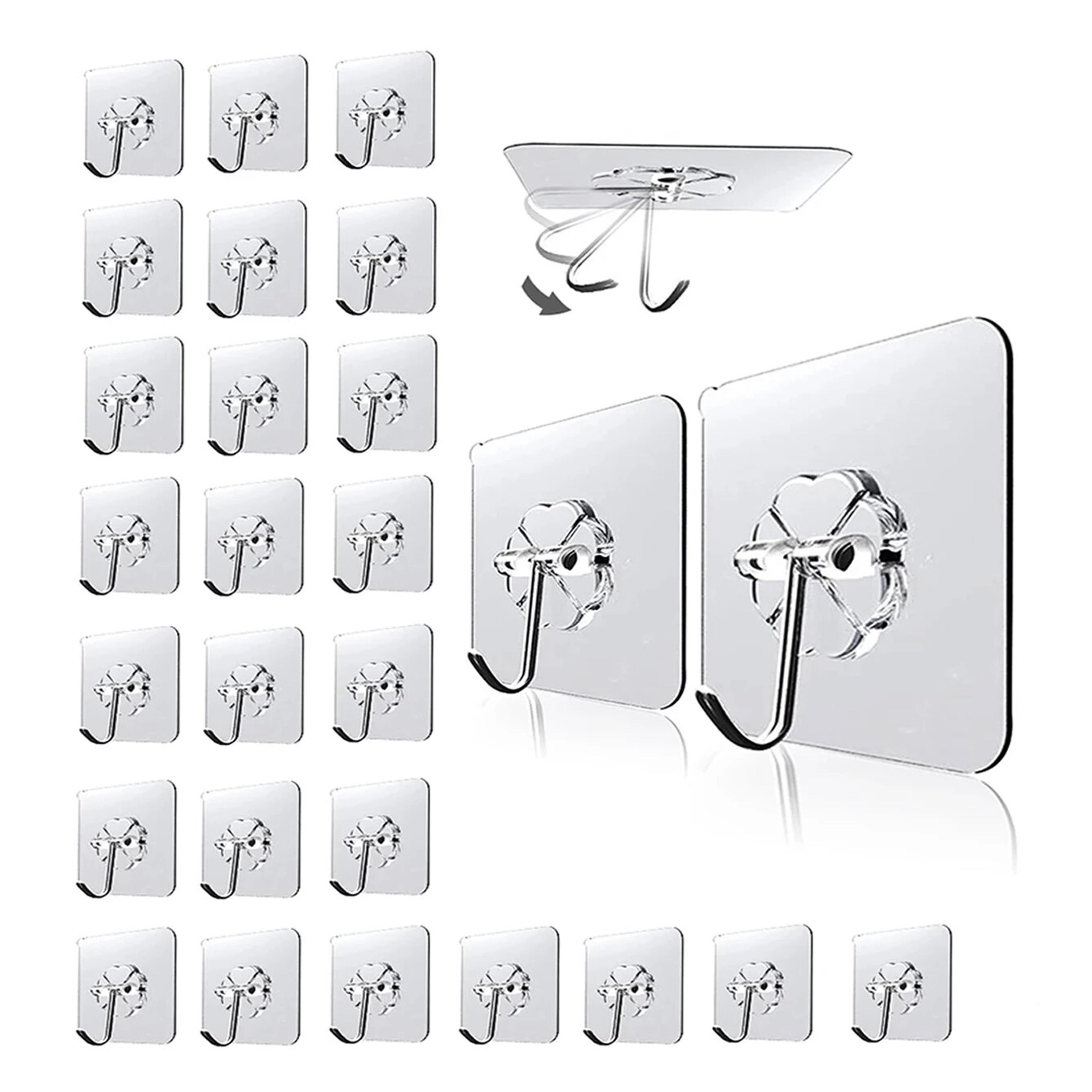 Transparent Wall Mount Hooks Strong Grip Traceless Easy Install Multifunctional For Modern Decor 4
