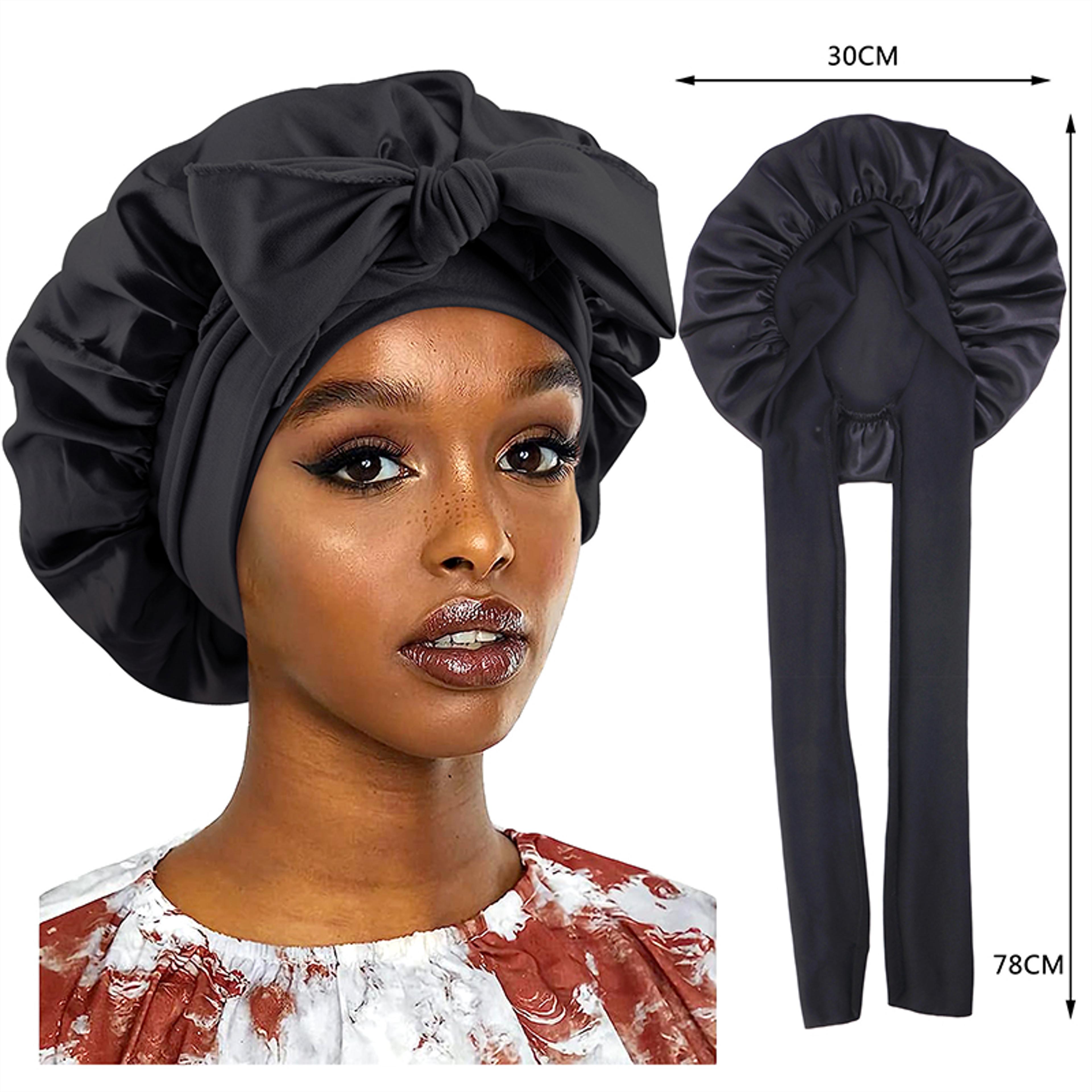 New Satin Sleeping Cap For Women Stretchy Silk Nightcap For Hair Care  Shower 7