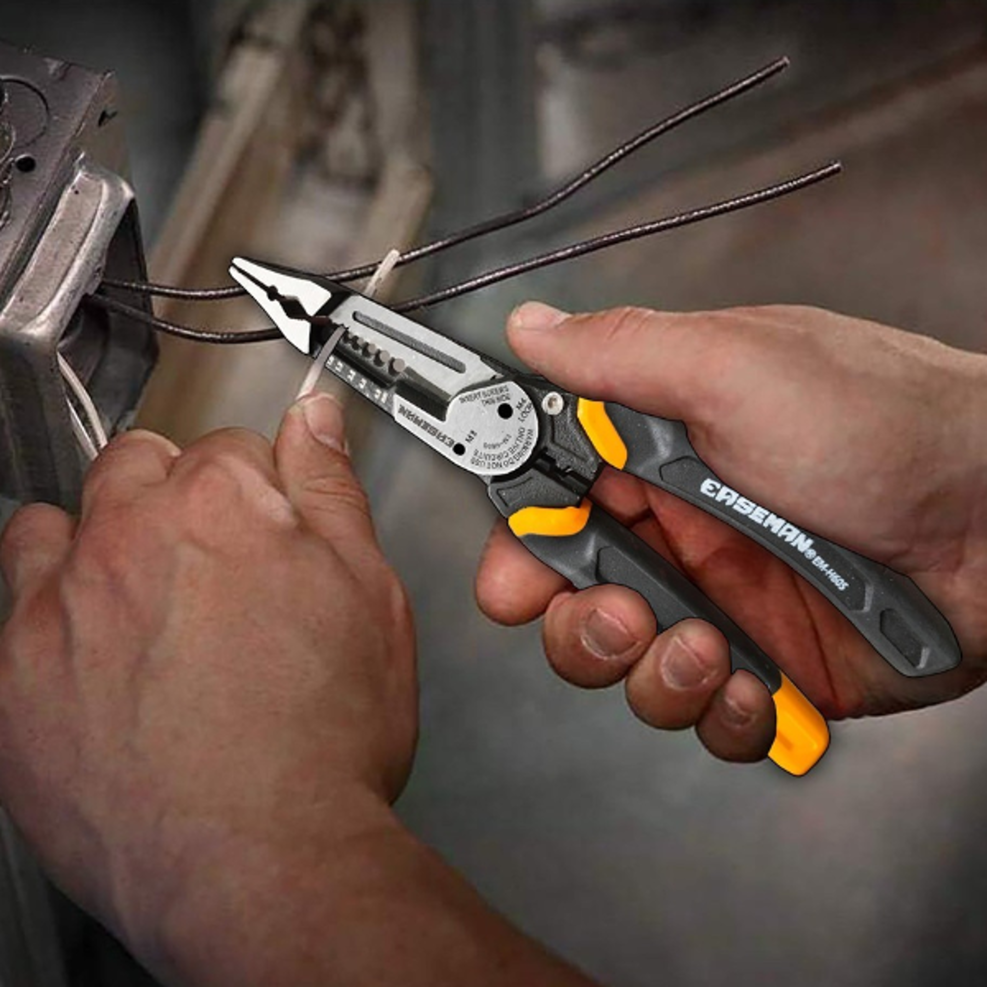 high quality curved handle wire stripper & cutter pliers ergonomic electrical multitool