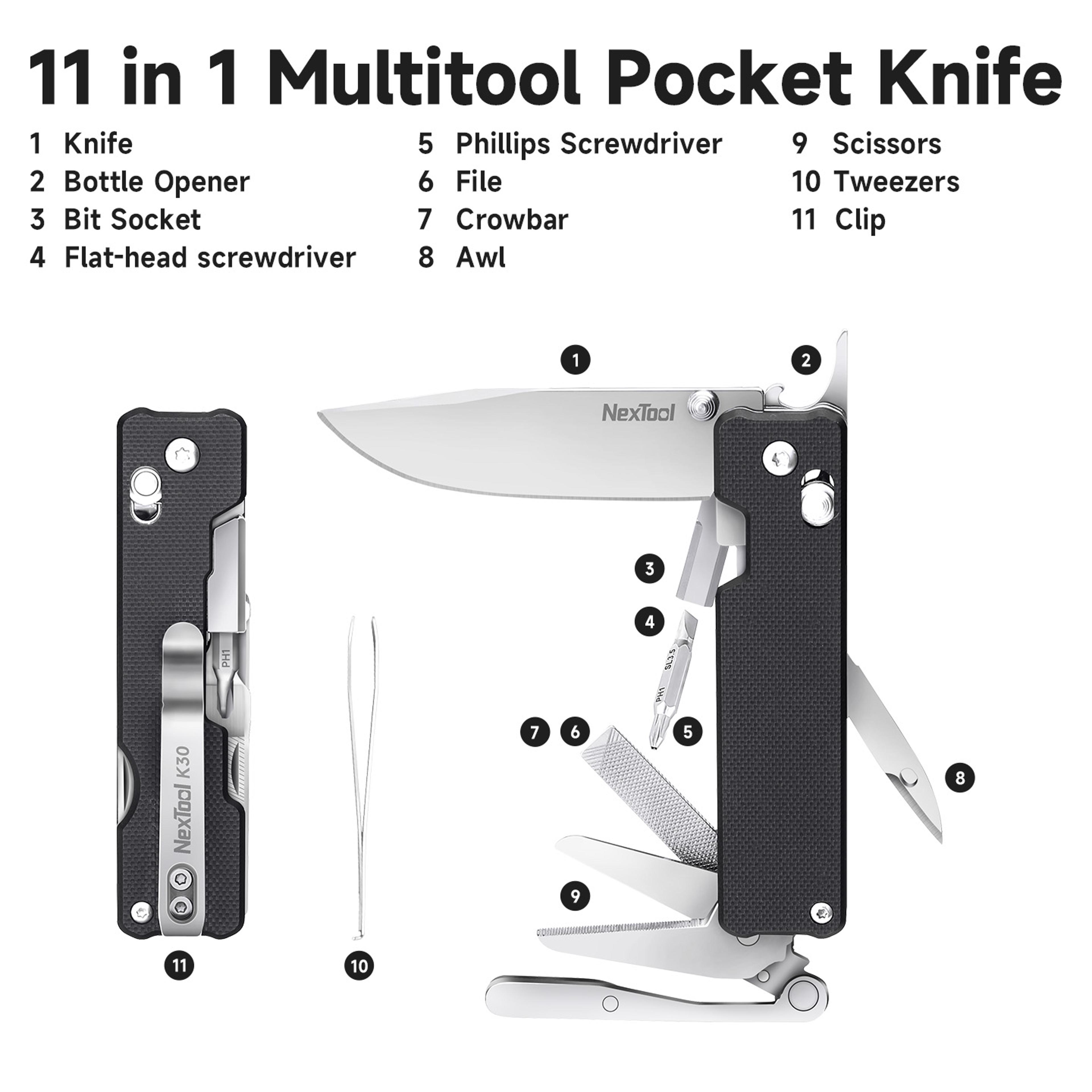 Compact Knight EDC Pocket Knife Multi Tool Survival Folding Scissors For Camping  Outdoors 3