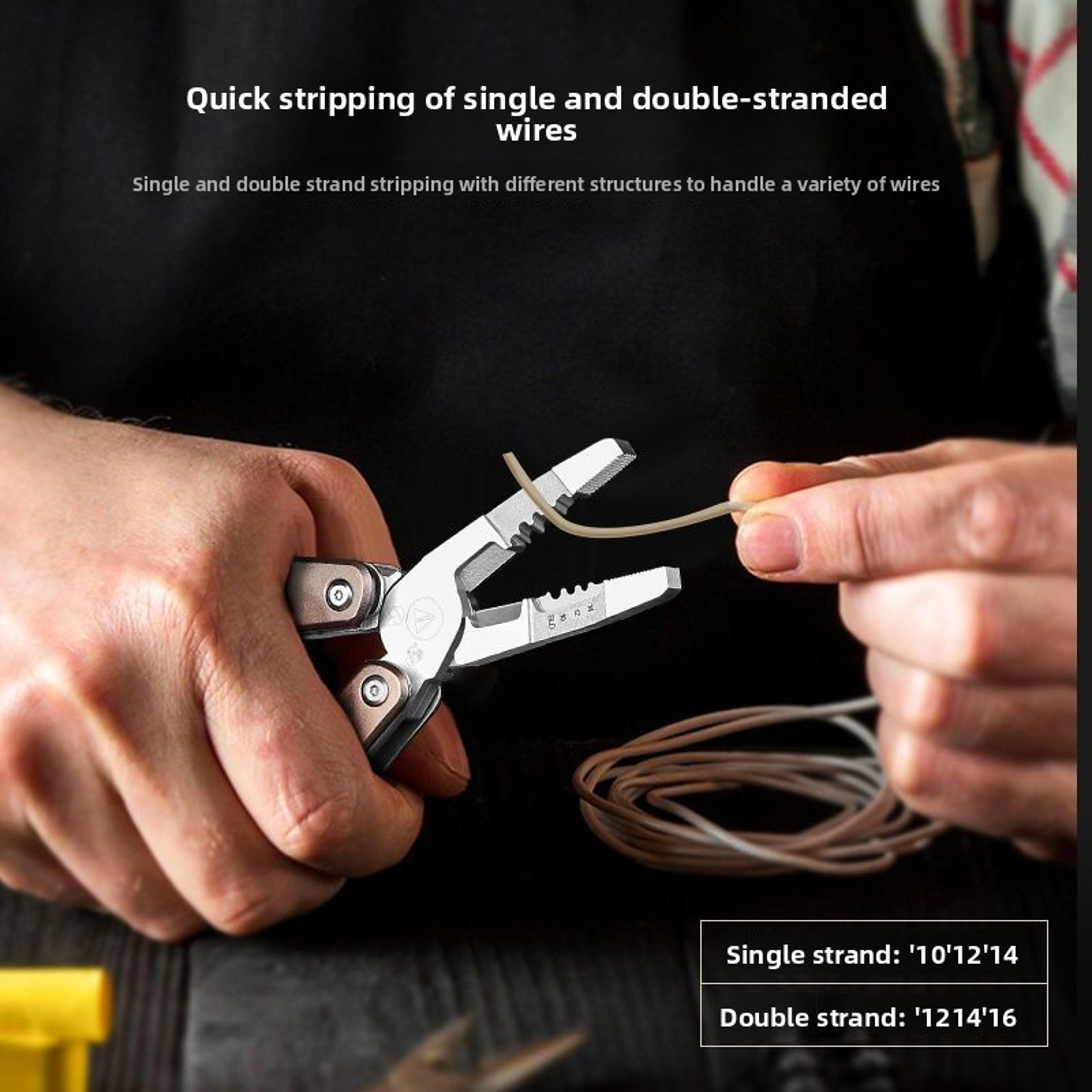 Portable Stainless Steel Folding Multitool Pliers Durable  Multi Functional Utility Tool For Everyd 2