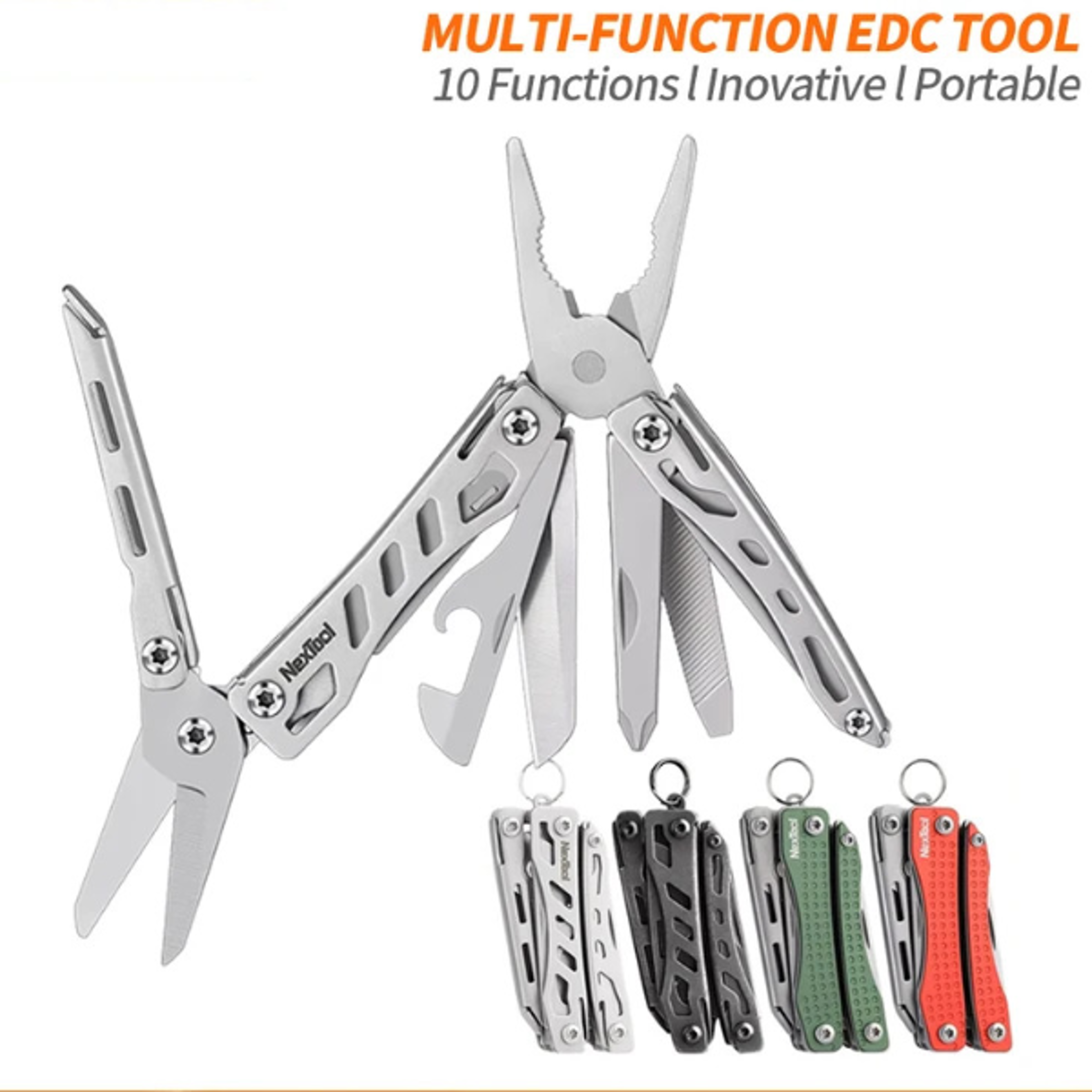 compact edc multi tool pliers with scissors and screwdriver