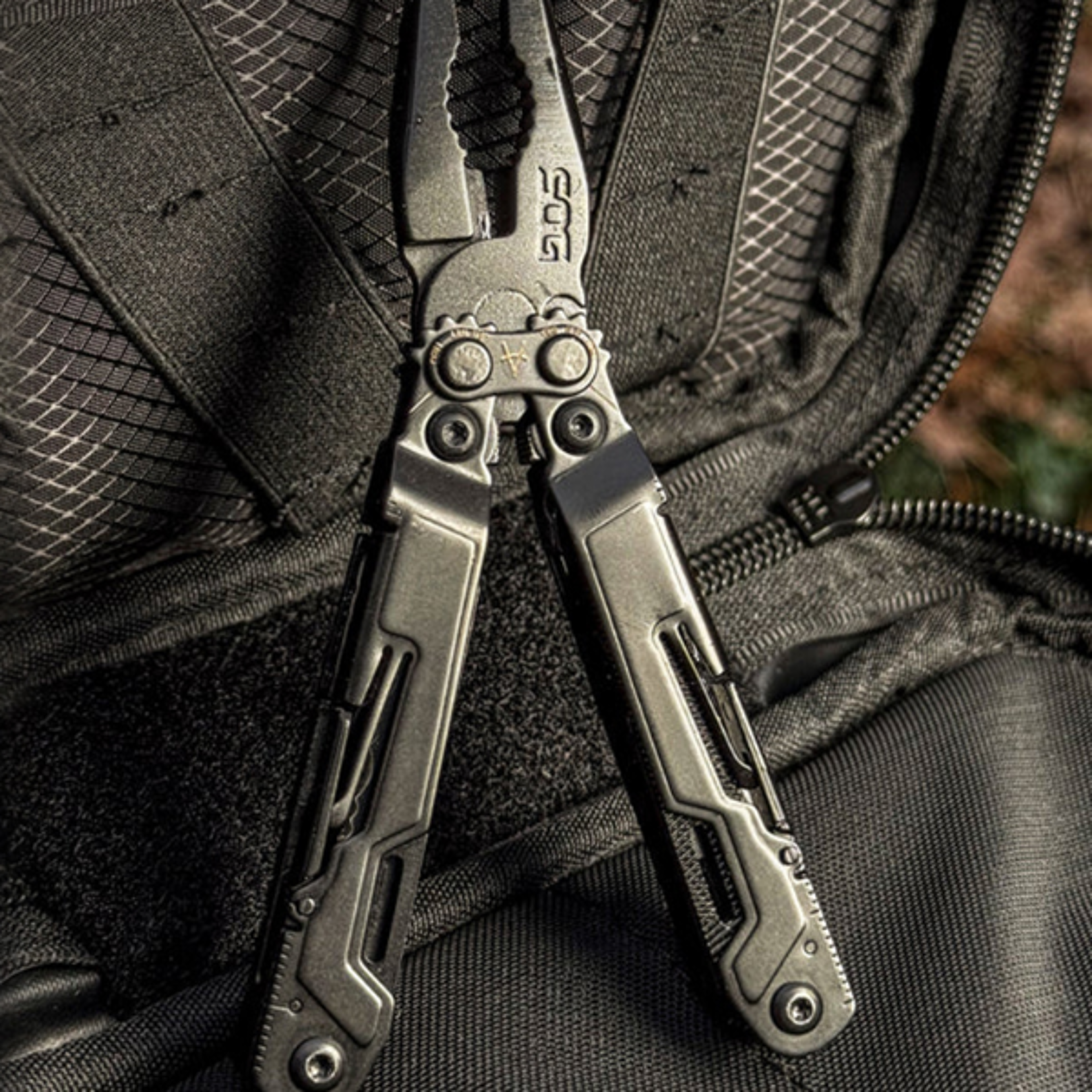 compact tactical multi tool with folding pliers & knife edc outdoor gear