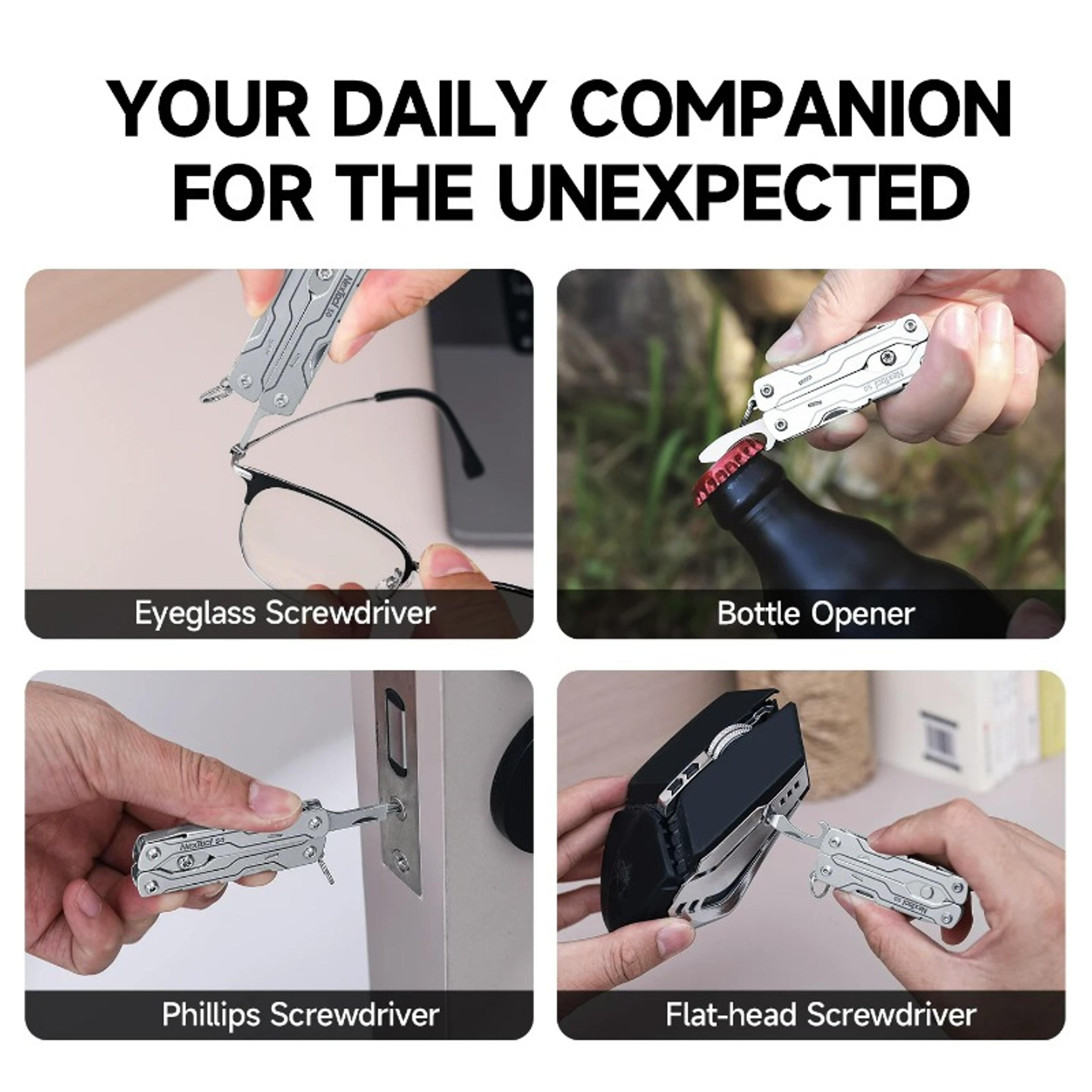 Mini Multitool Keychain Sailor Scissors Screwdriver Folding Pocket Tool For EDC  Travel 2