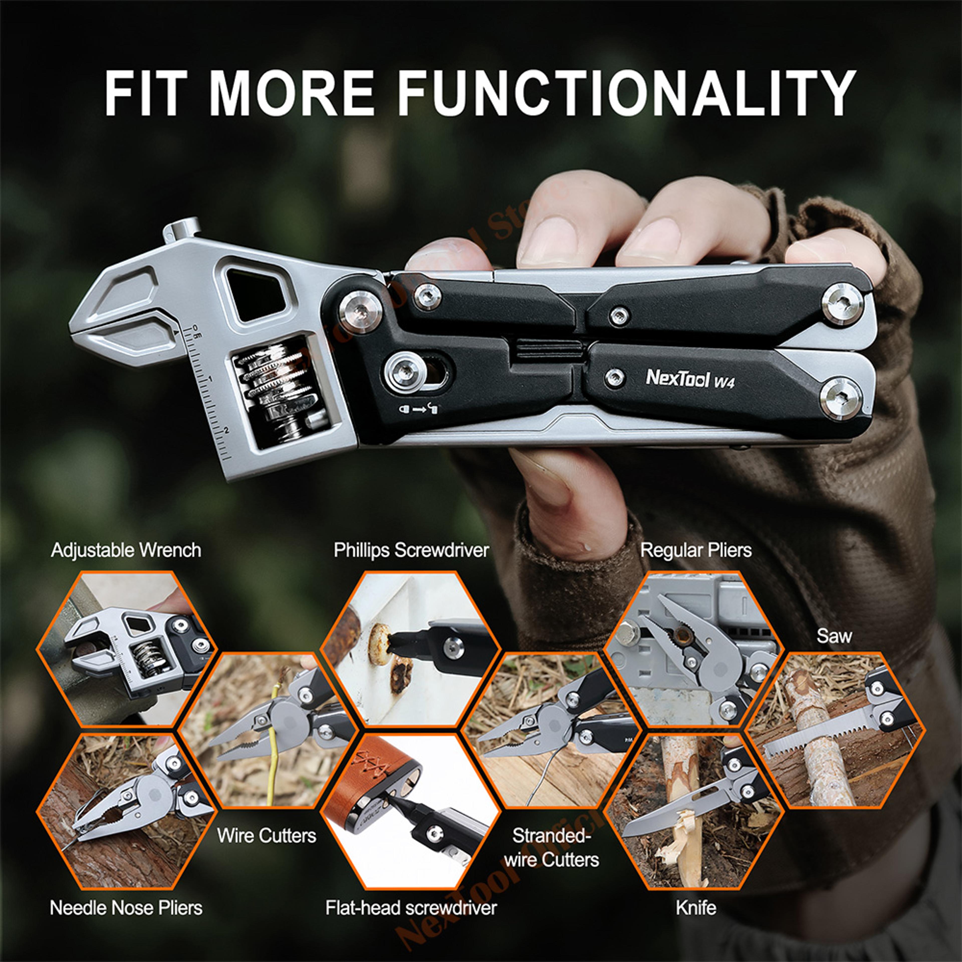 Multitool Wrench Adjustable Wrench Pliers Folding Knife  Screwdriver Ultimate Hand Tools For Woodwo 5