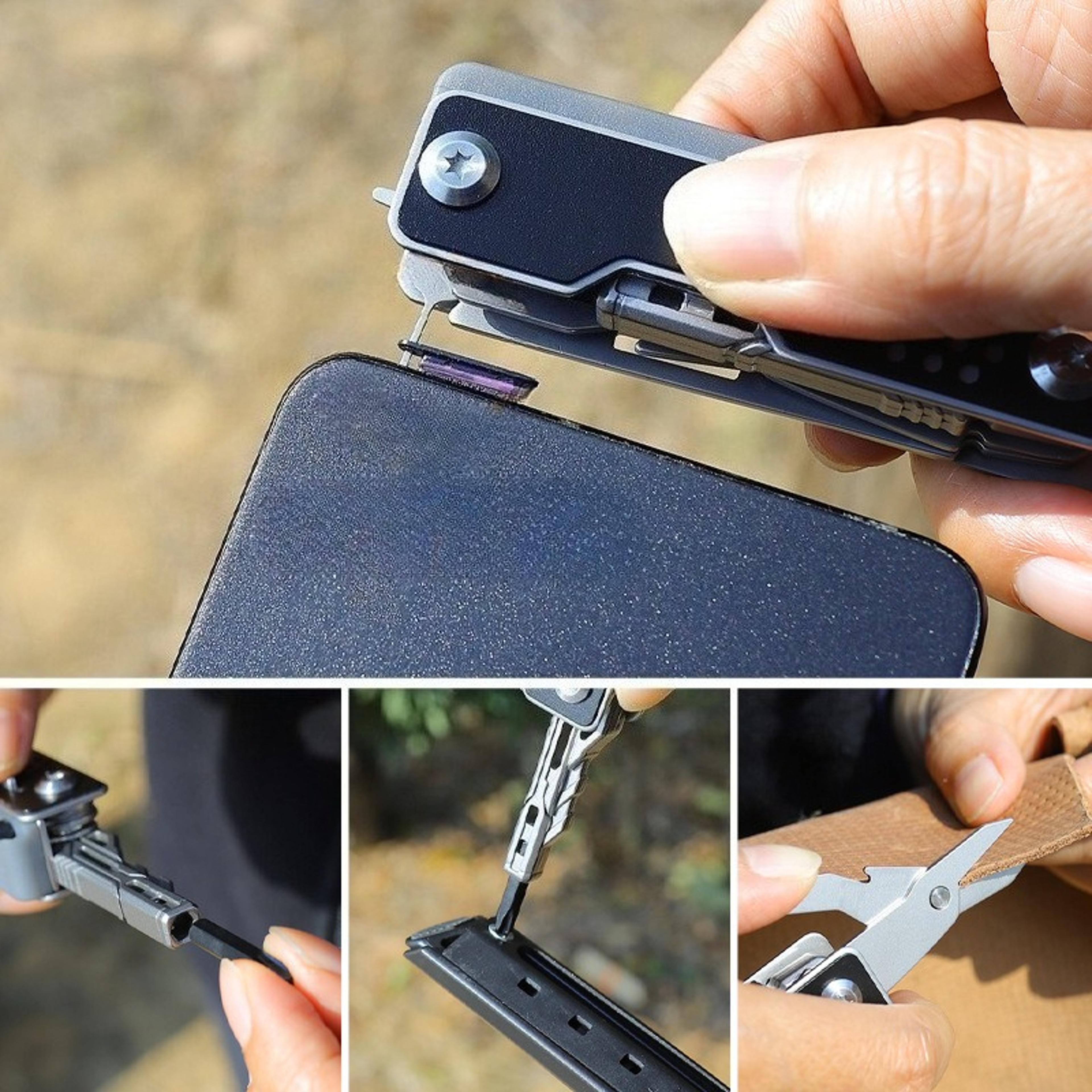 Mini Folding Knife Multitool Compact Multifunctional Pocket Knife With Scissors Screwdriver And Mor 5