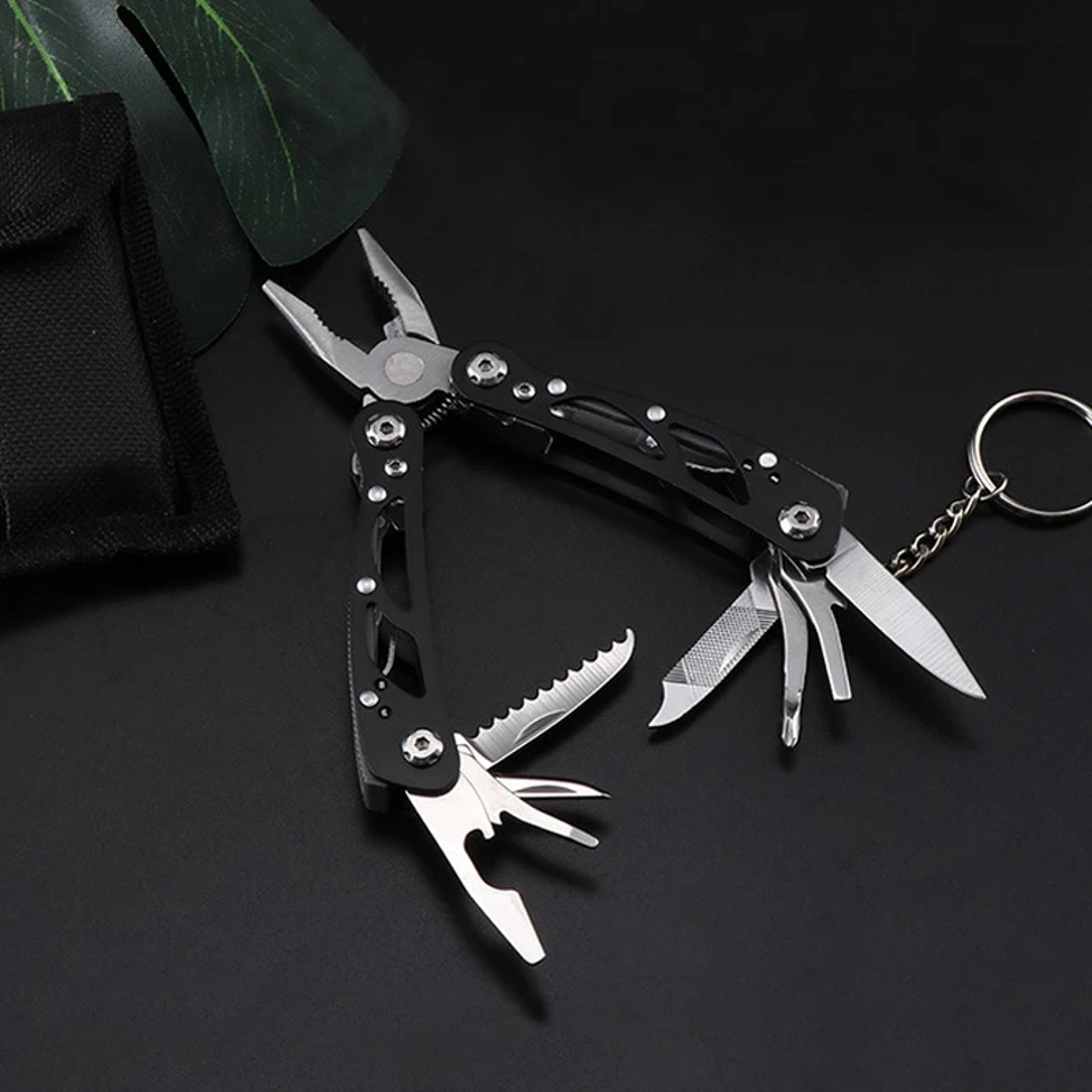 portable folding multi tool pliers compact, multifunctional pocket knife for outdoor repair