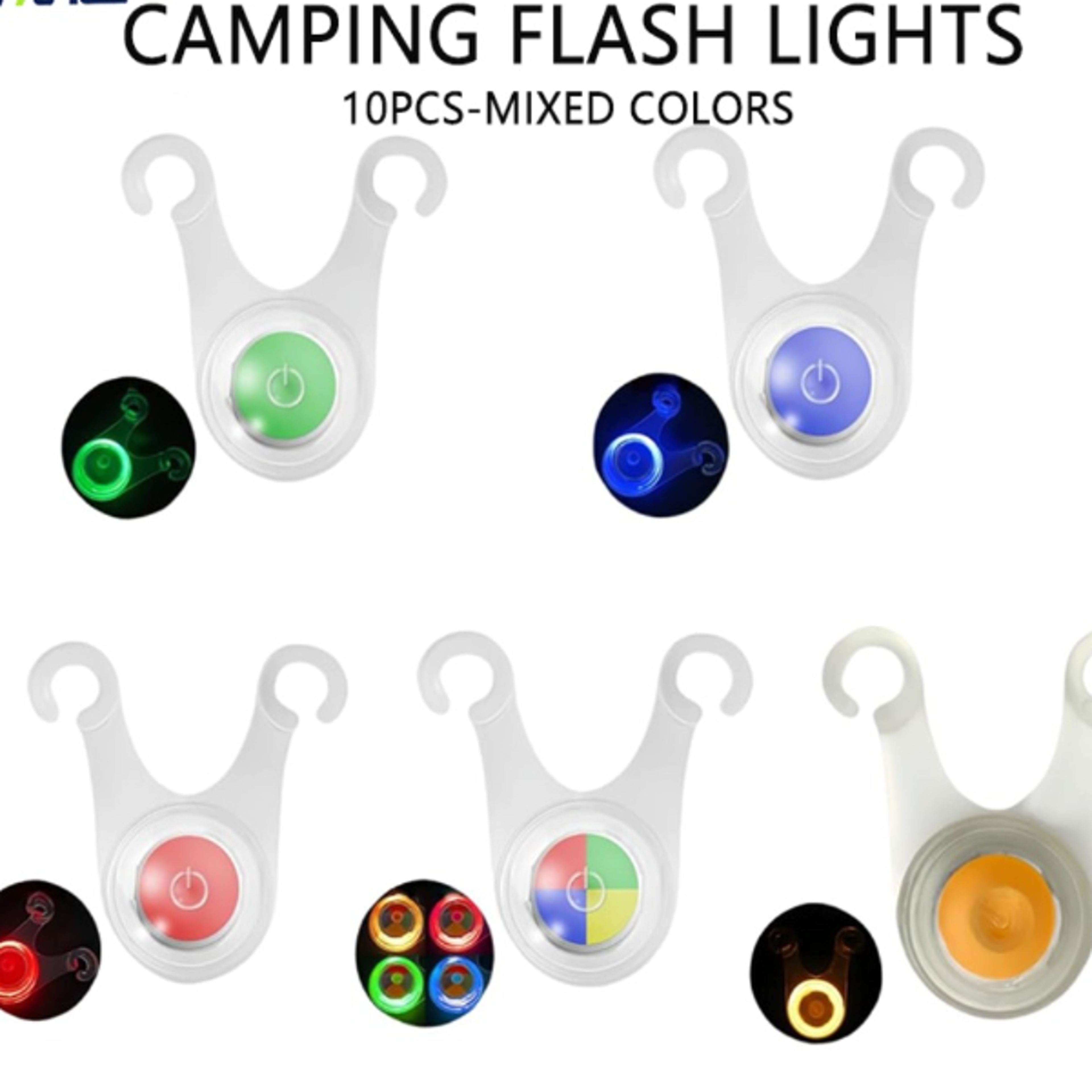 colorful led camping taillights waterproof, adjustable modes, easy to install for bikes and outdoor adventures