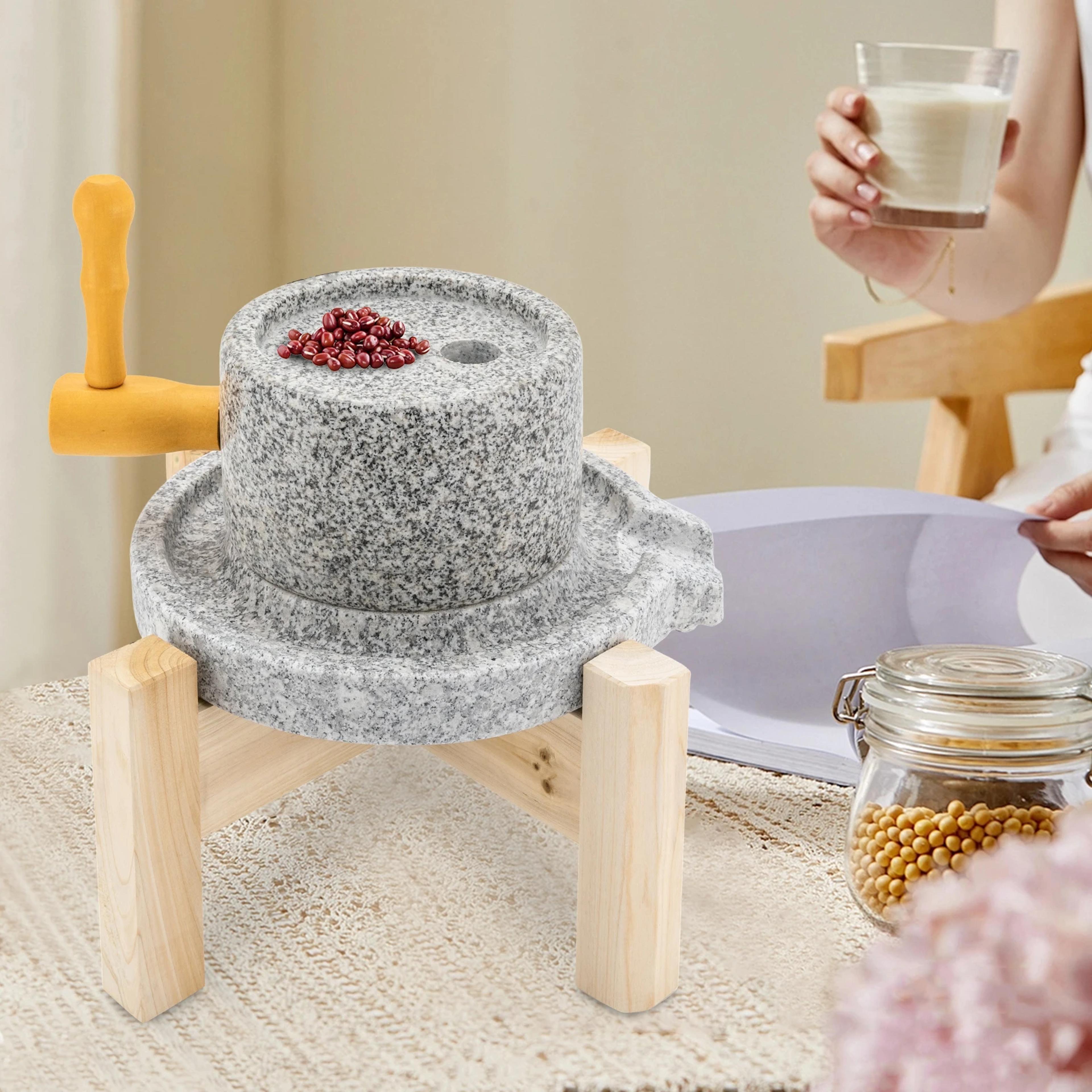 Traditional Handcrafted Natural Hemp Stone Mill Authentic Dry  Wet Grain Grinder For Healthy Home C 2