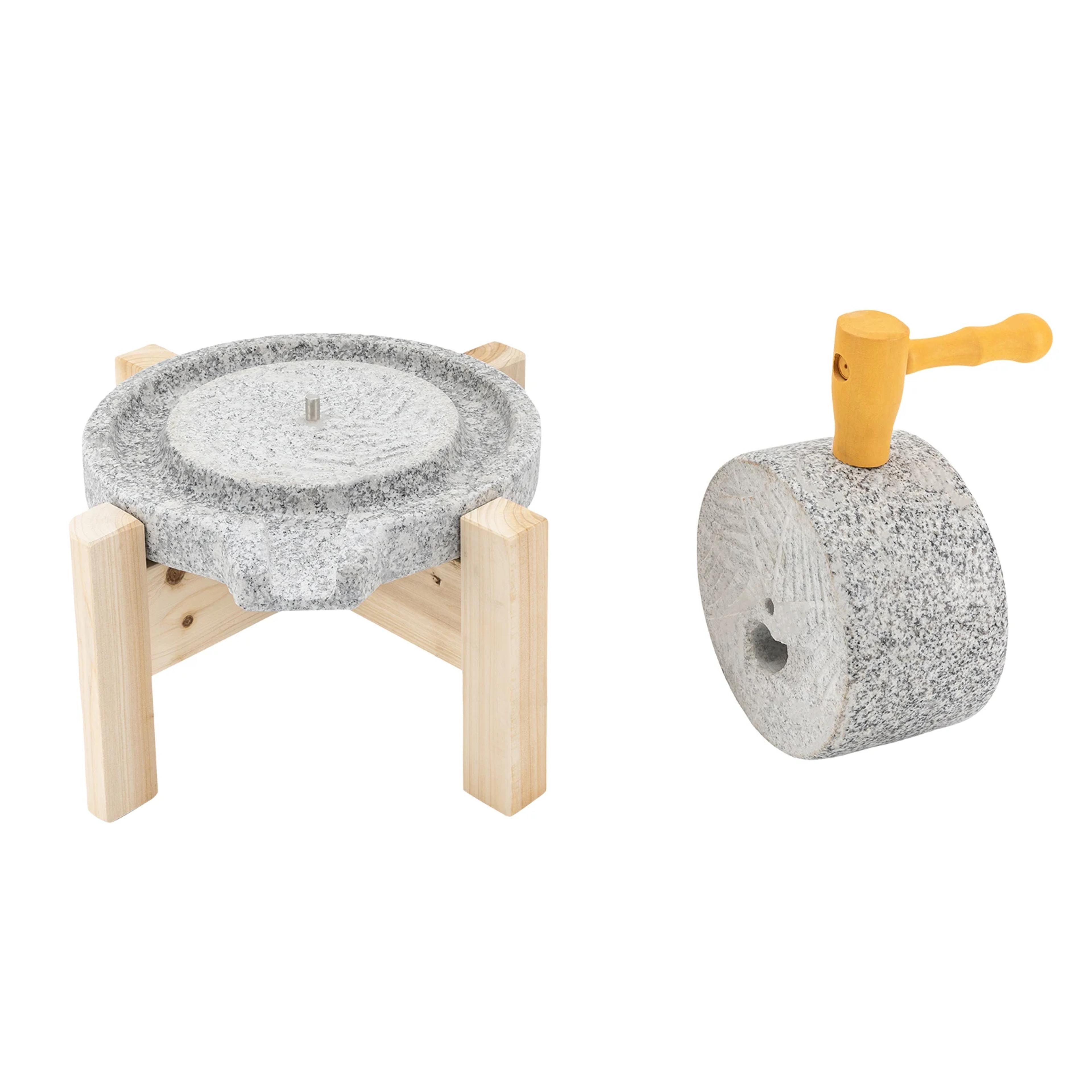 Traditional Handcrafted Natural Hemp Stone Mill Authentic Dry  Wet Grain Grinder For Healthy Home C 1