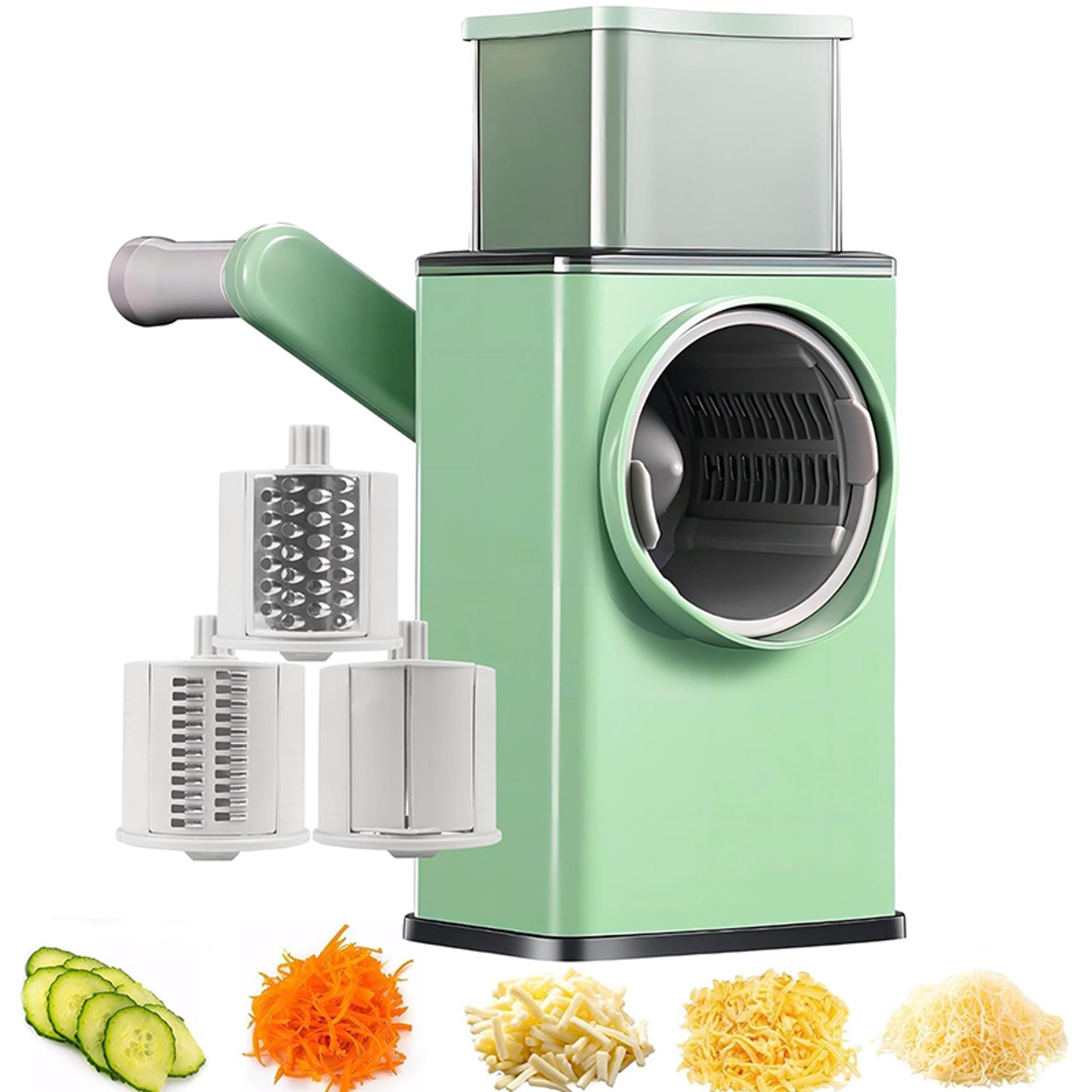 rotary cheese grater & vegetable slicer hand crank kitchen tool