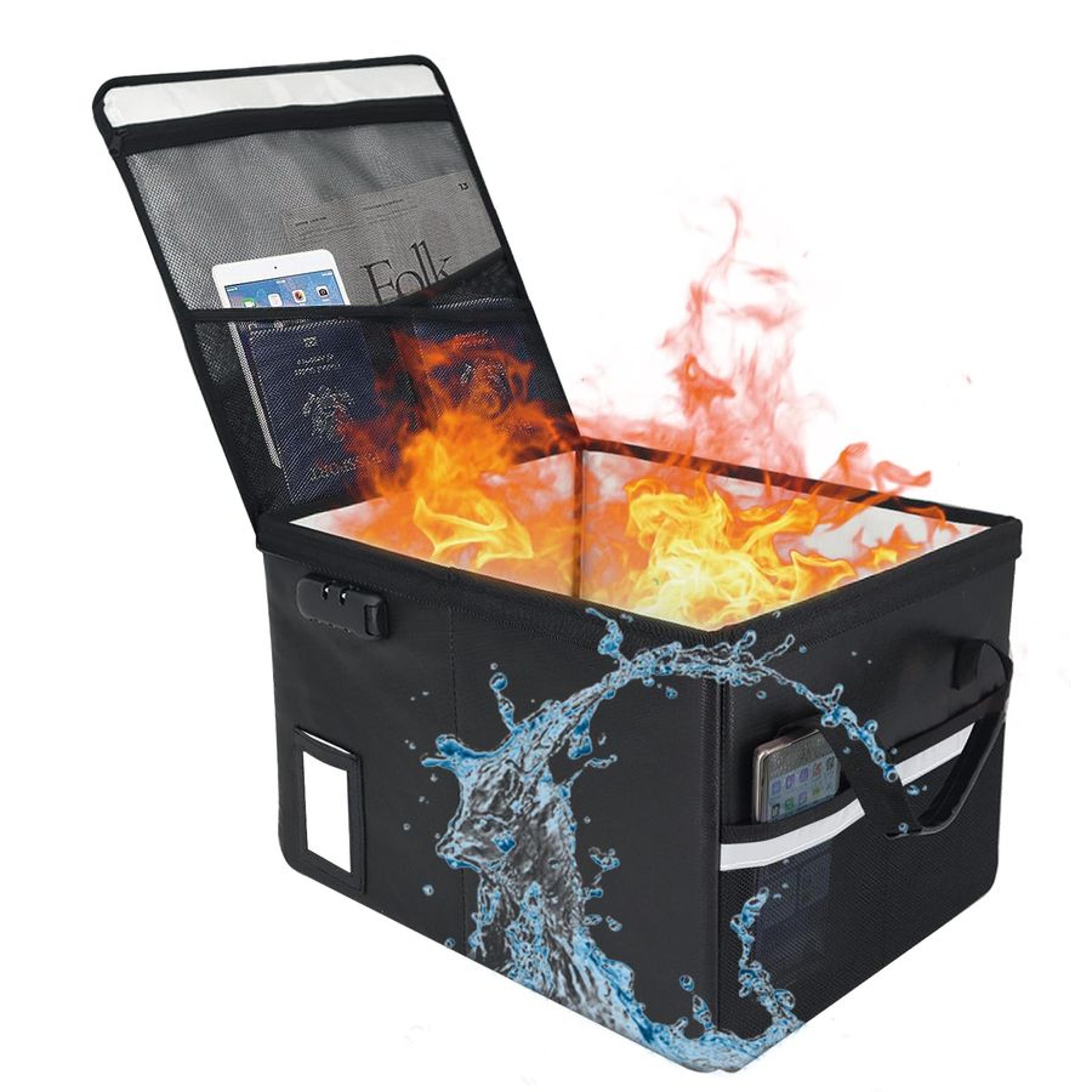 document & storage box with lock large fireproof storage box for files & valuables