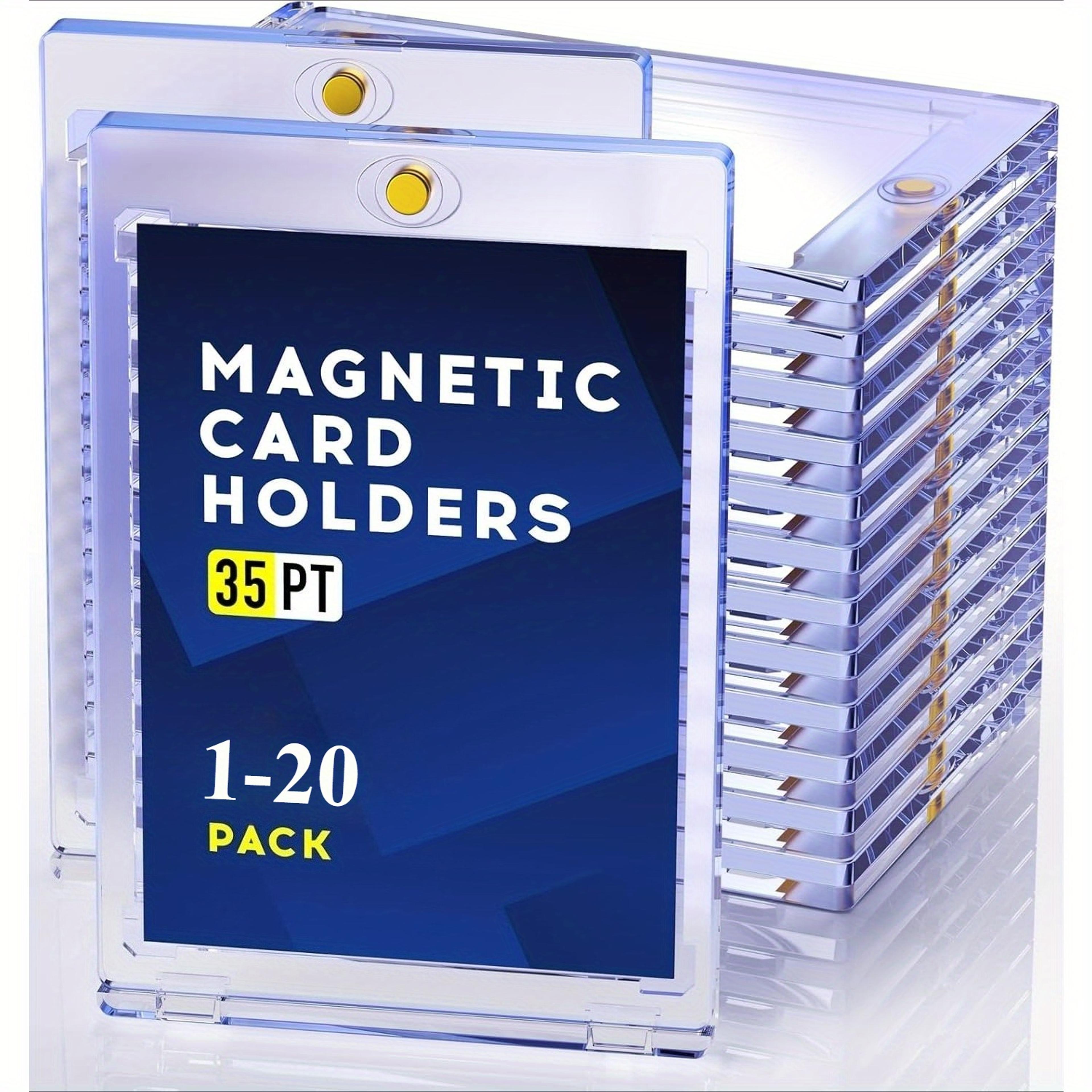 premium magnetic card holder one touch trading card protector uv safe display case