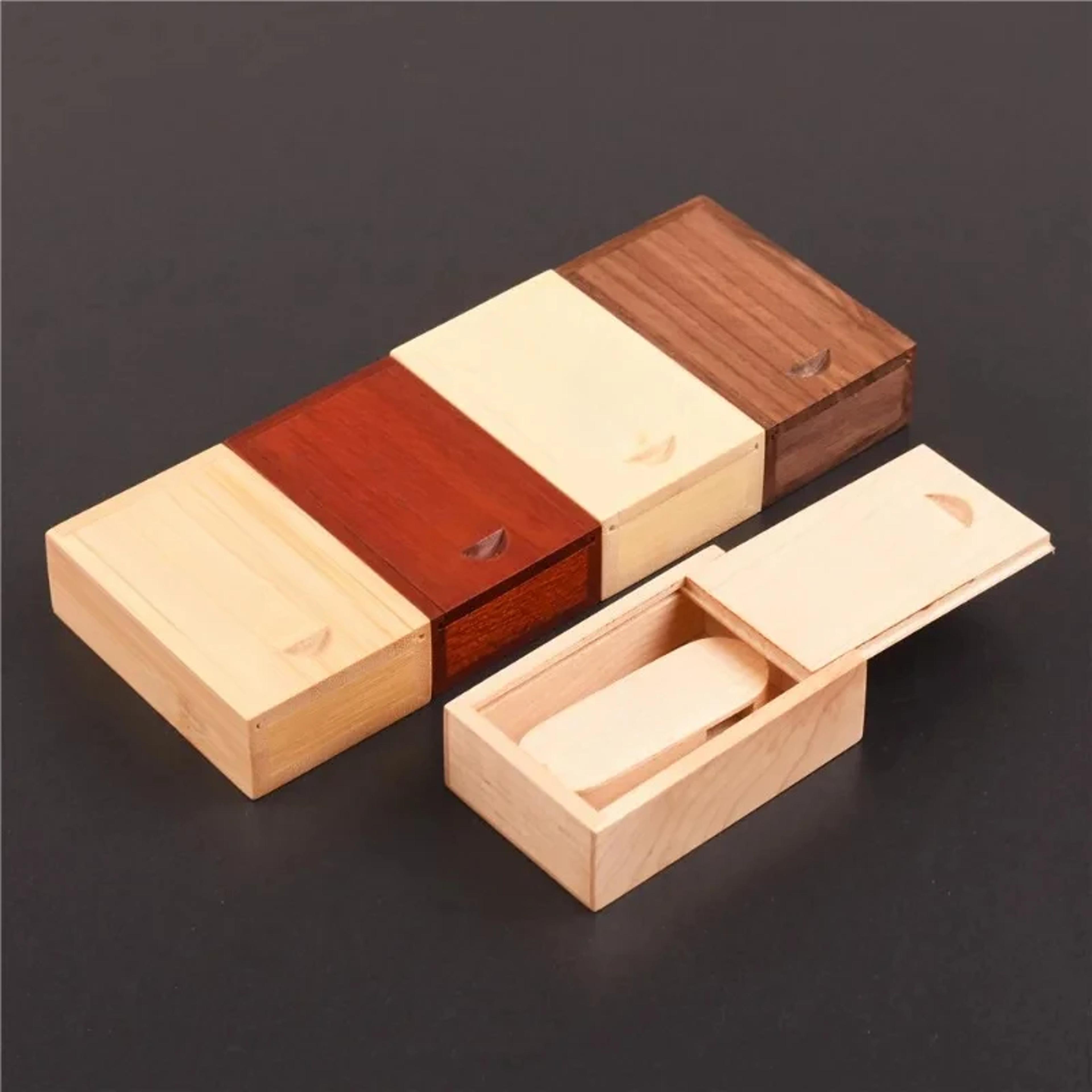 handcrafted solid wood sliding lid box for jewelry storage & gift packaging