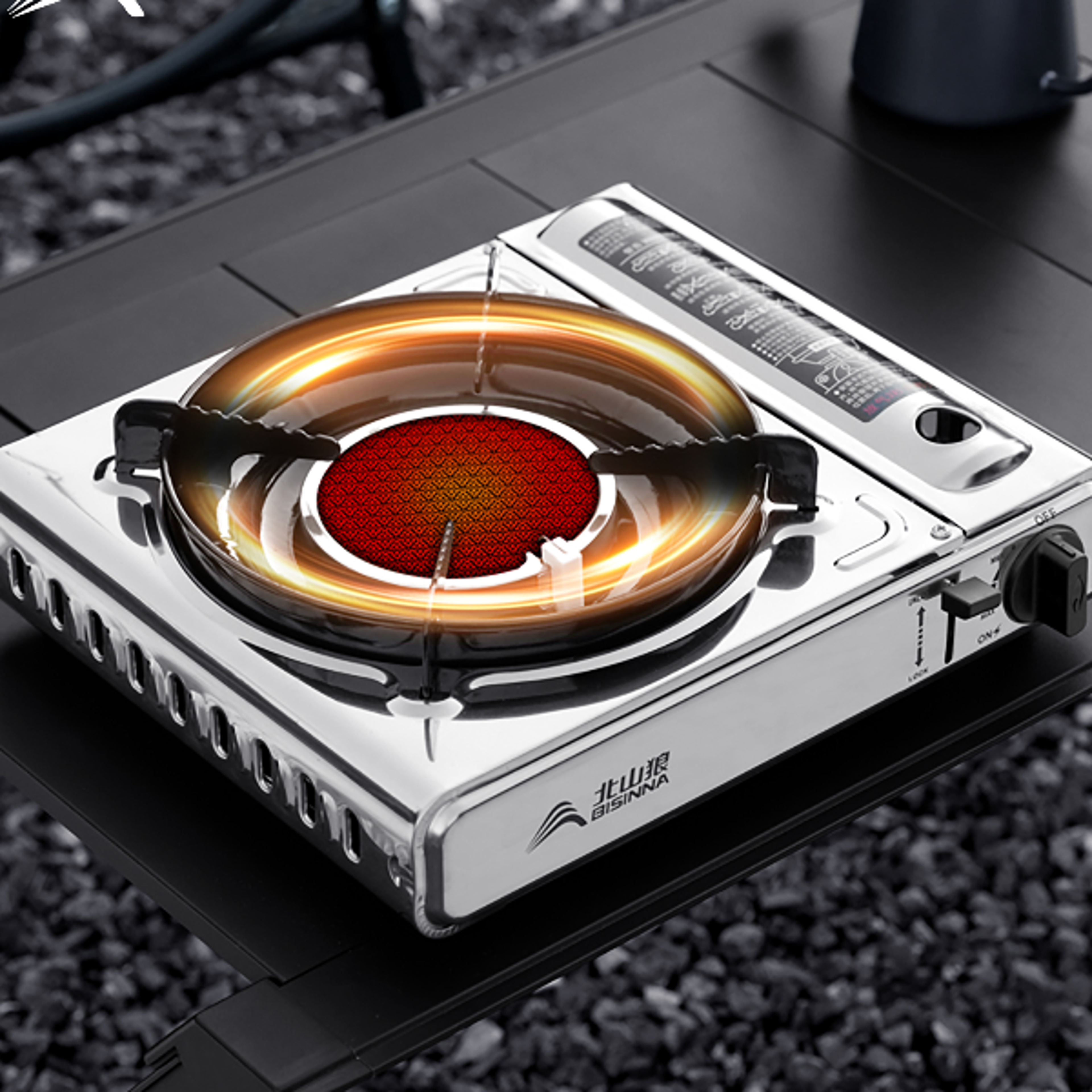 portable camping infrared burner stove windproof cassette gas cooker
