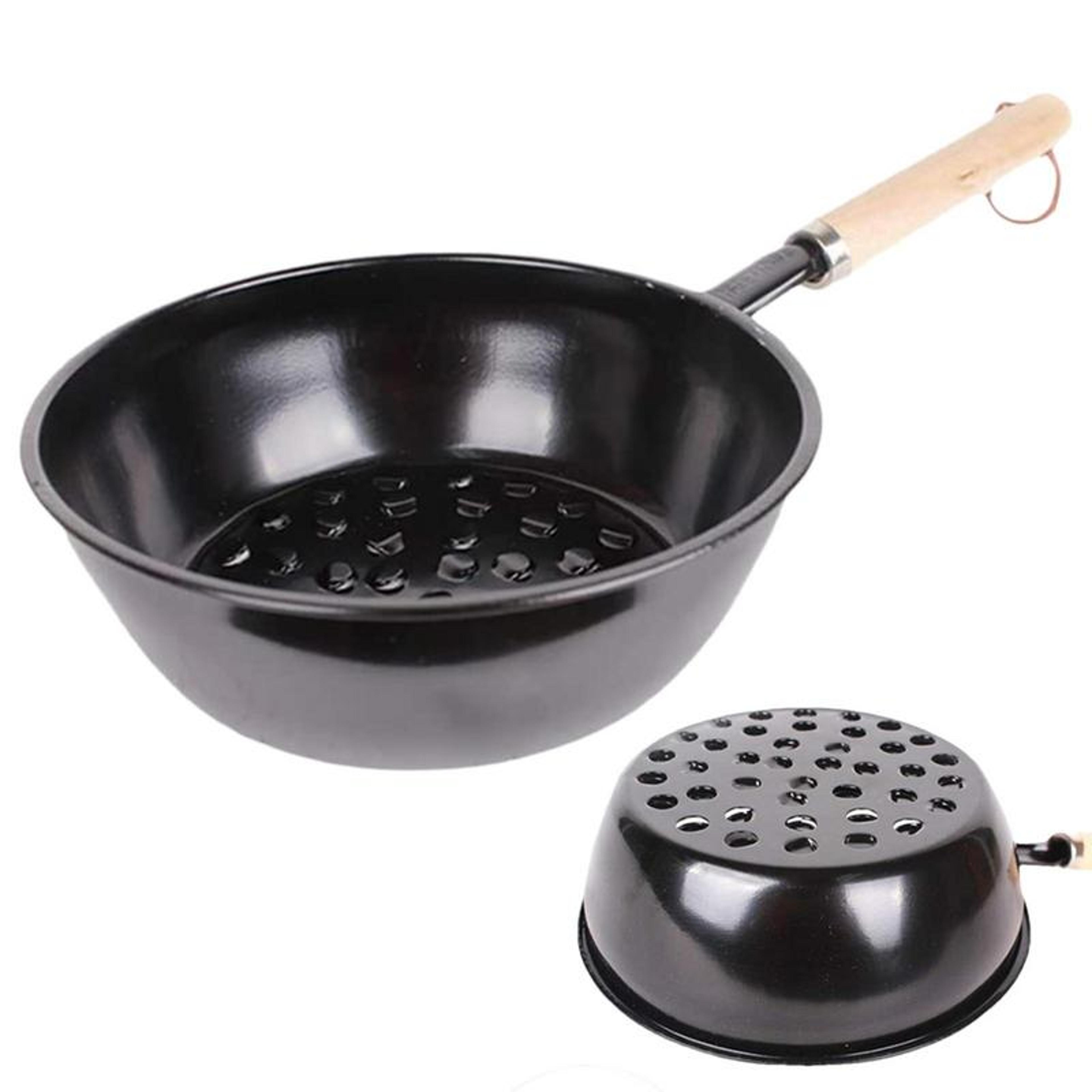 portable charcoal starter pot for grills & camping fires