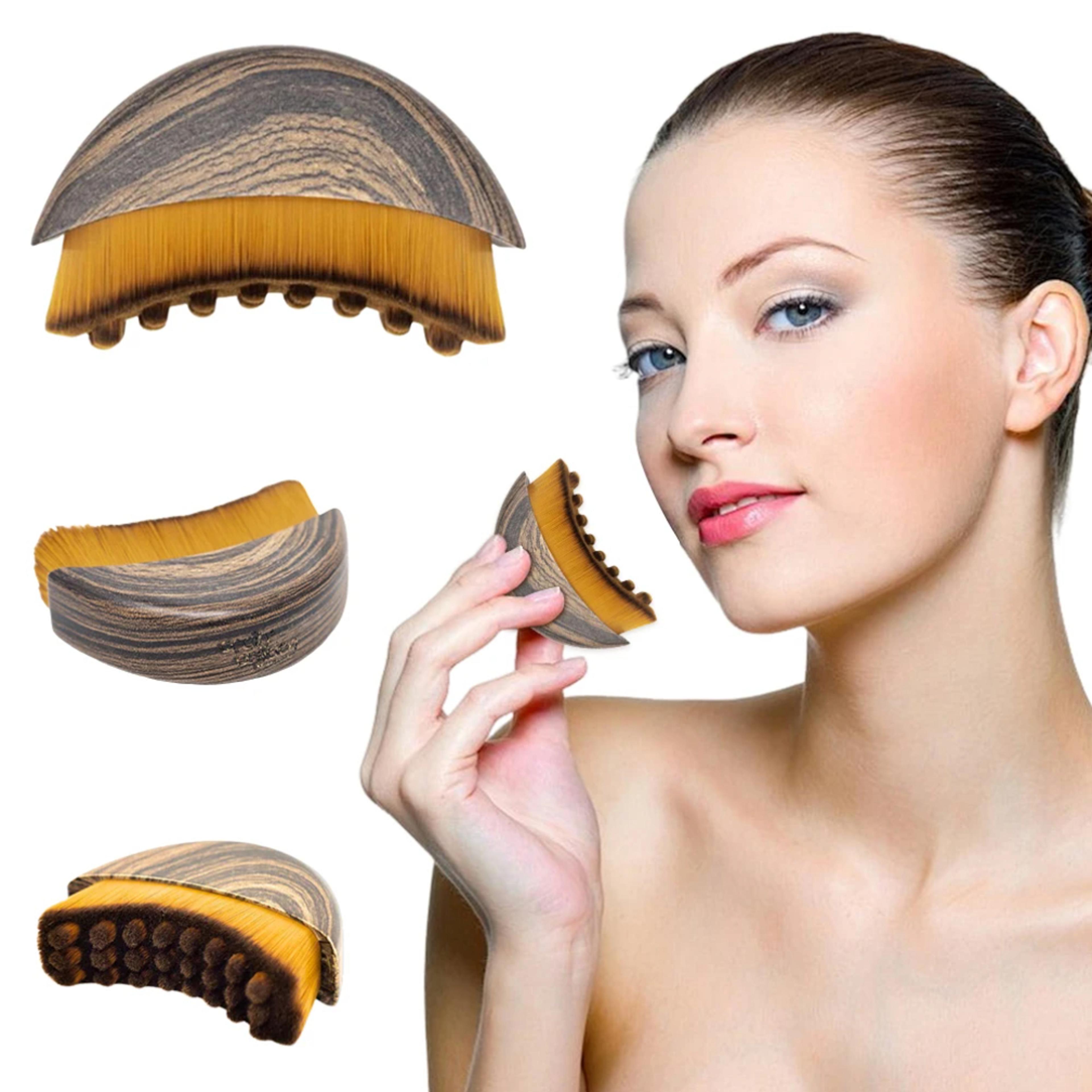 lymphatic face sculpting brush for contour & puffiness relief