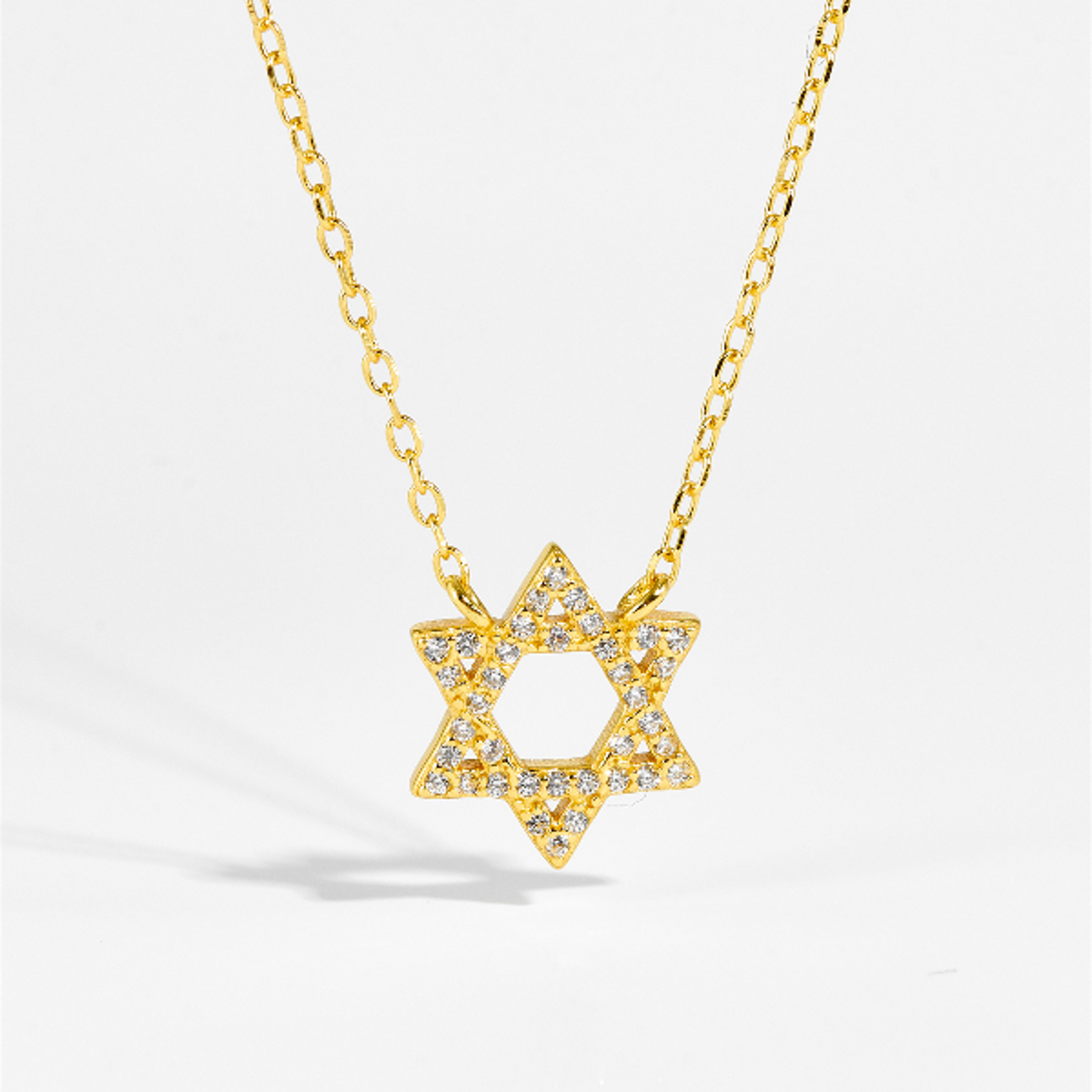 sterling silver star of david necklace elegant gold silver jewish pendant for women