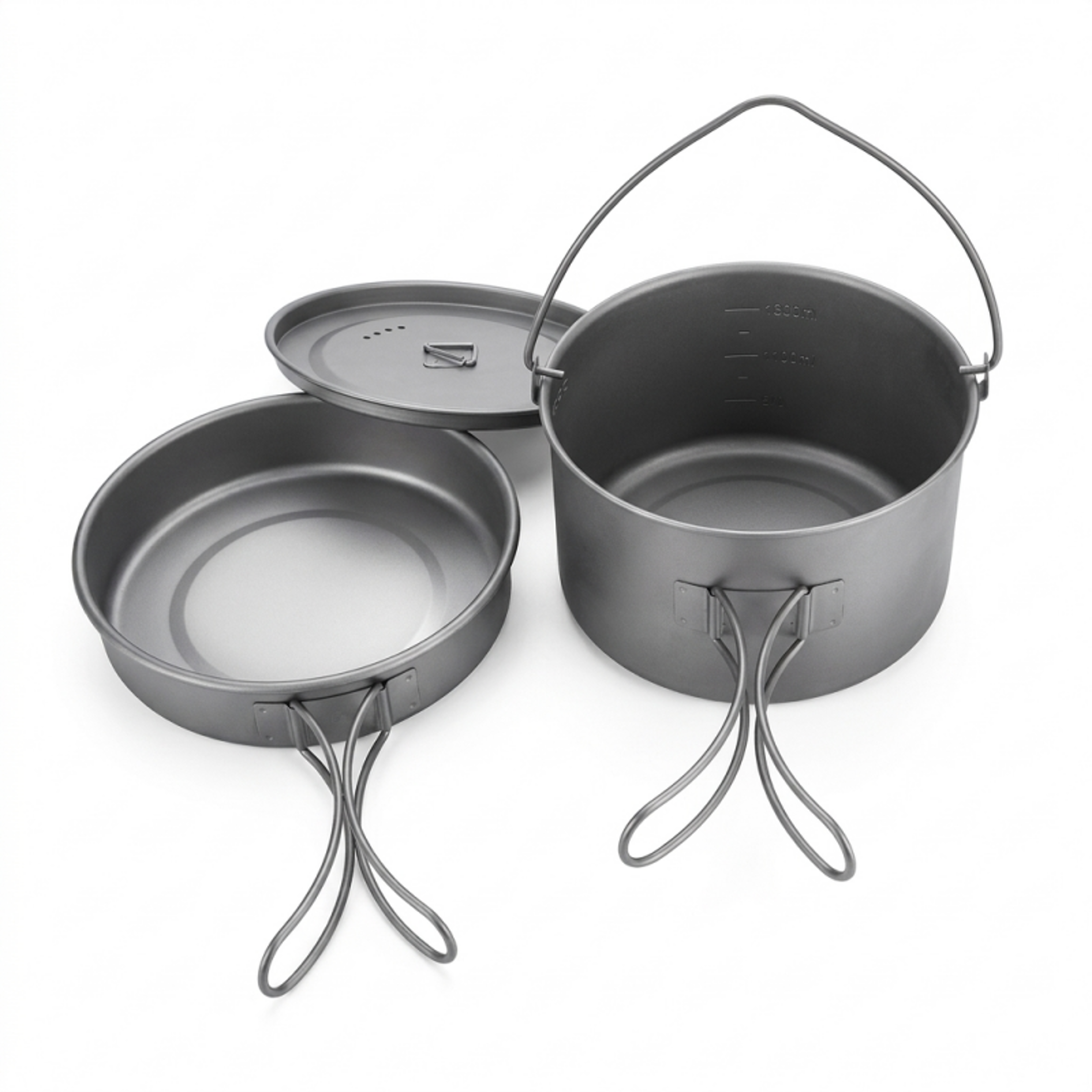 camping cookware set ultra lightweight pot & pan for backpacking hiking cooking