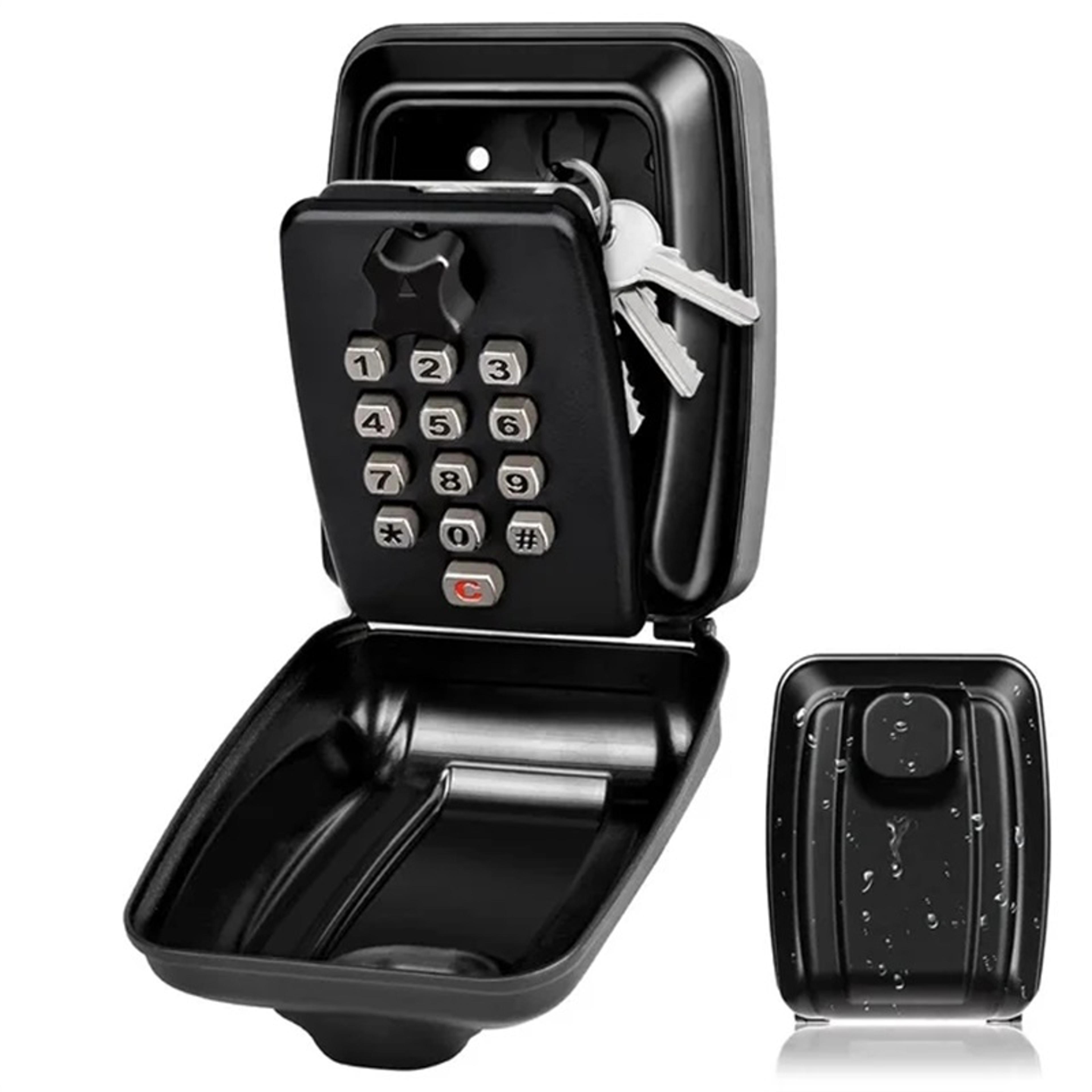 wall mounted key lock box waterproof outdoor key safe with combination lock