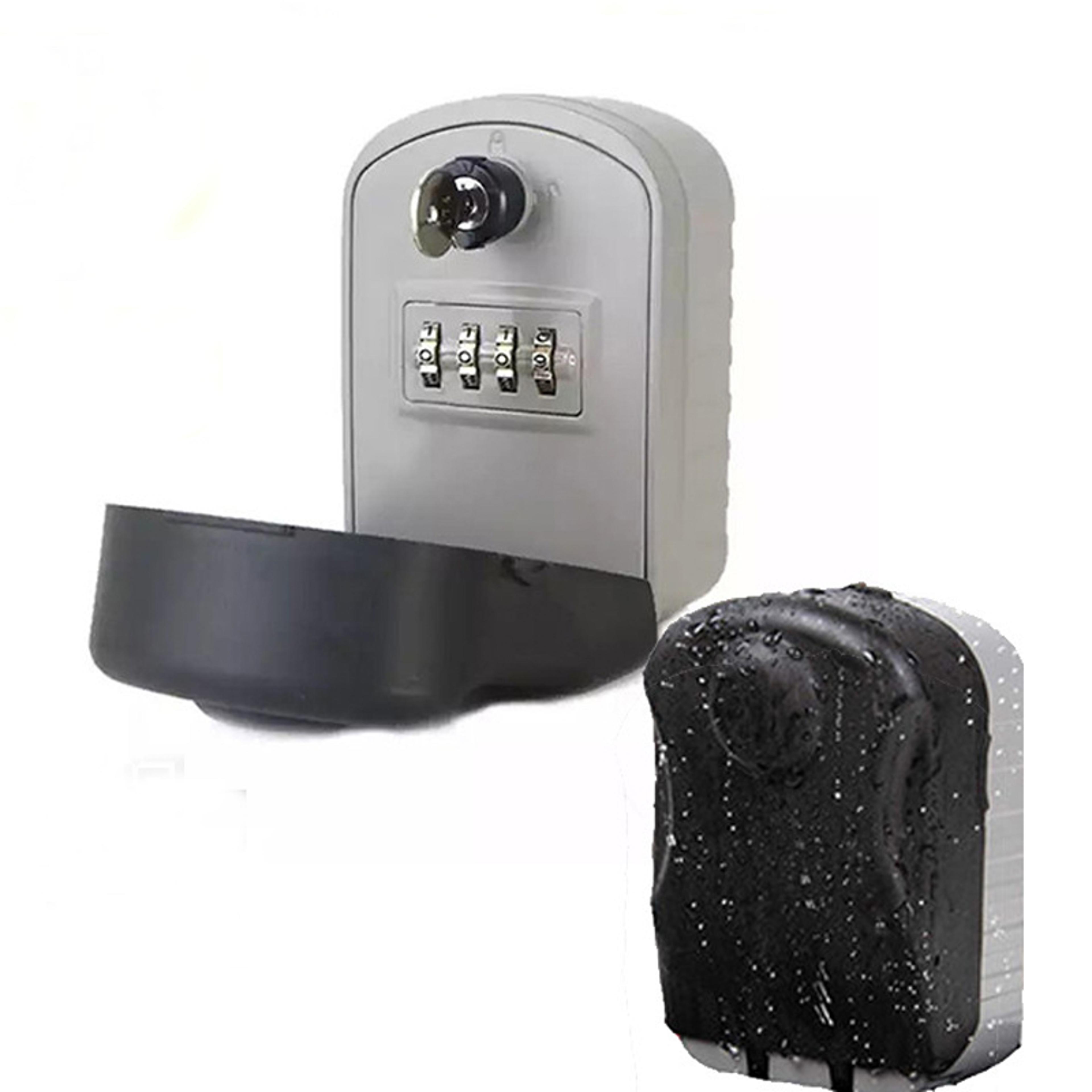 premium outdoor wall mounted key safe lock box with resettable combination