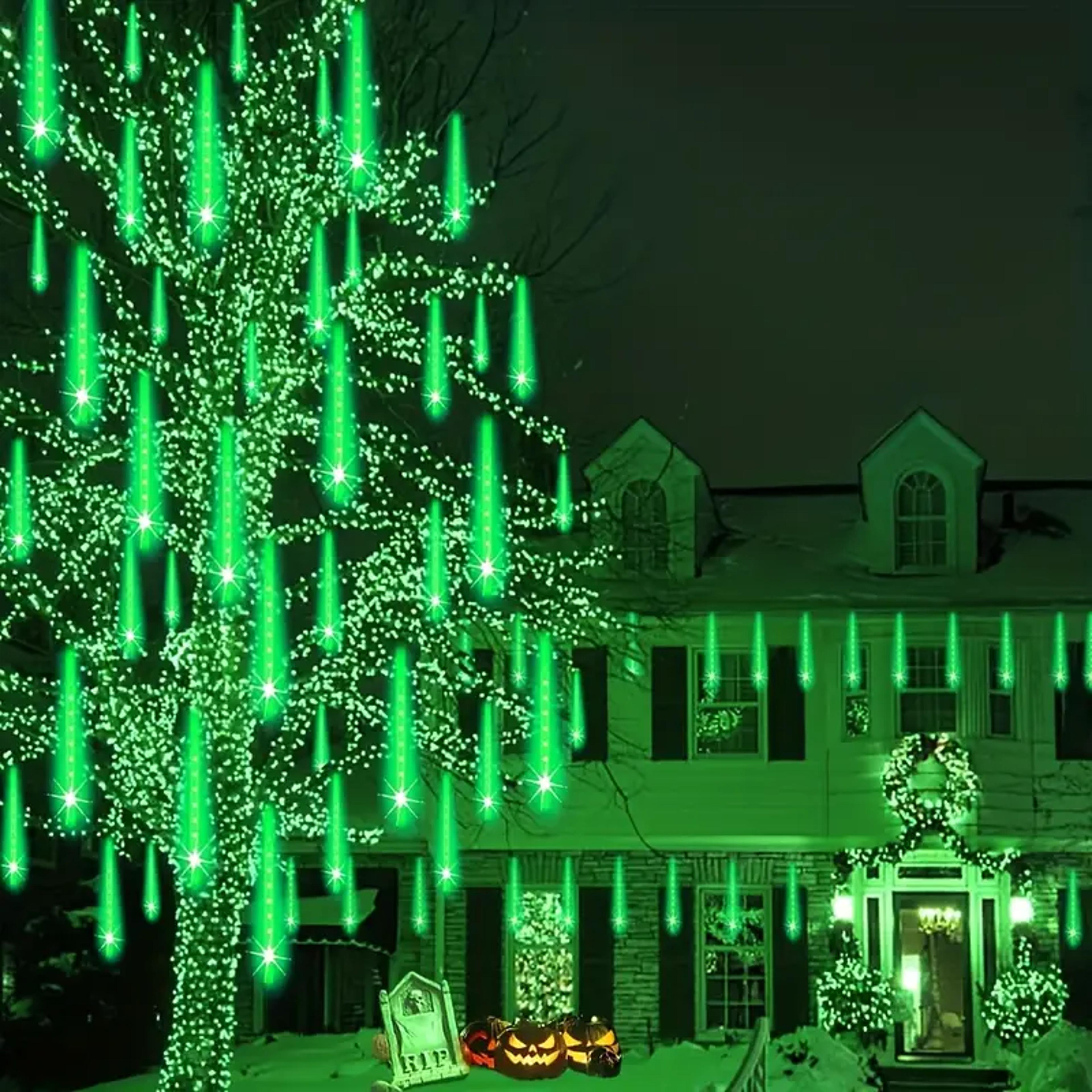 Solar Powered Meteor Shower Lights 200 LED Outdoor Christmas Lights For Garden Patio And Trees 12